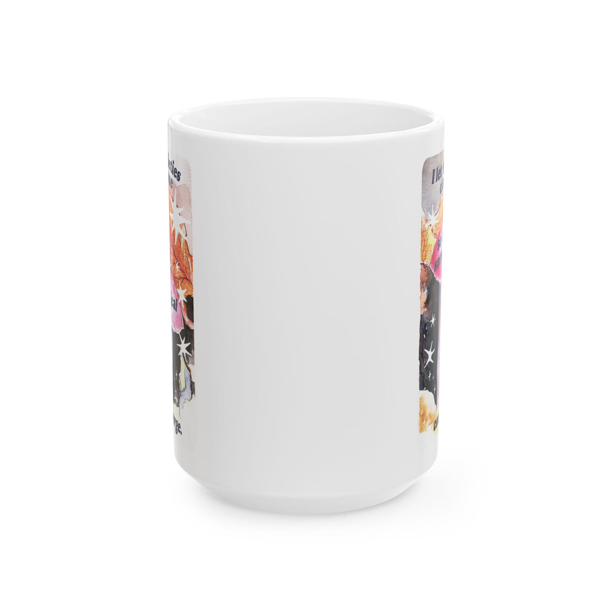 Inspirational Collage Ceramic Mug — Floral & Positive Quote Coffee Cup (11oz/15oz)