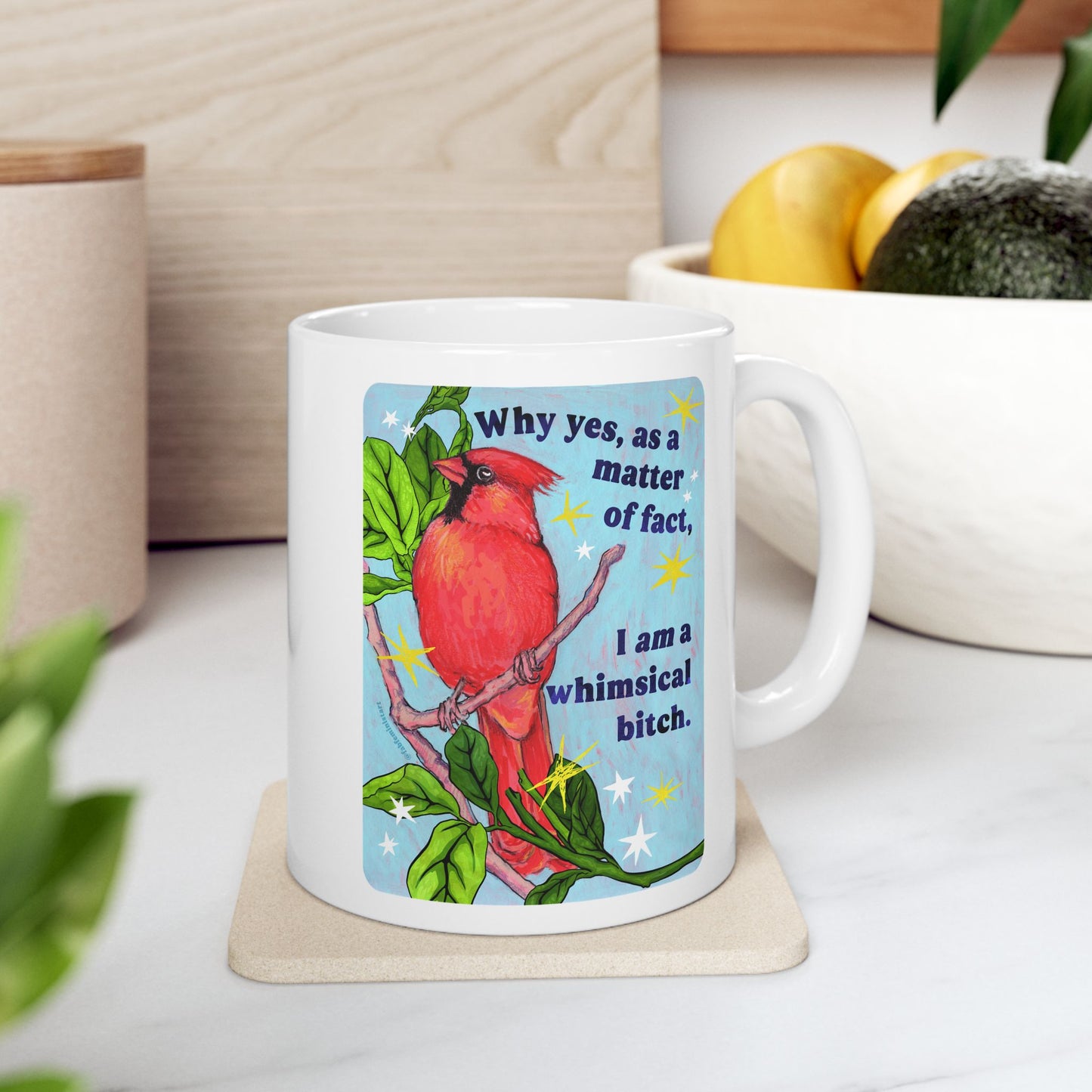 Why yes, as a matter of fact, I *am* a whimsical bitch: feminist mug