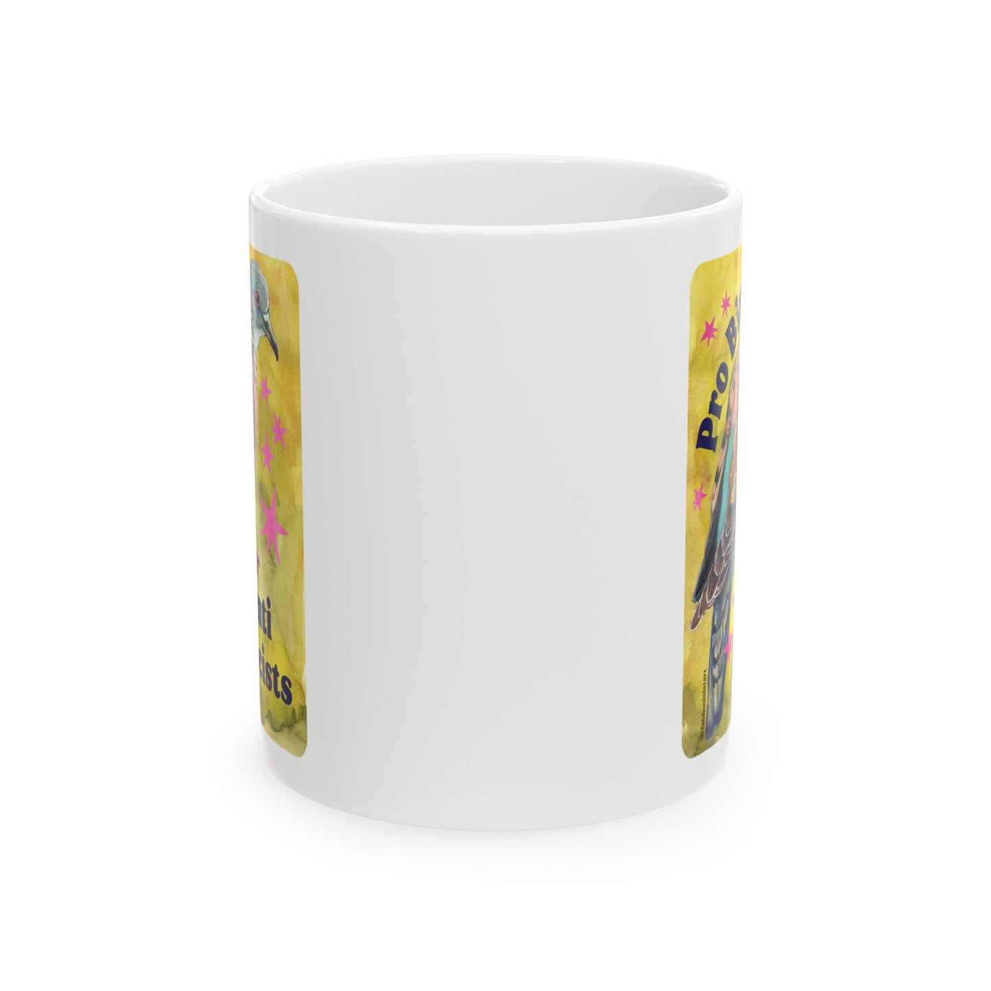 Pro Birds Anti Fascists: Feminist Mug