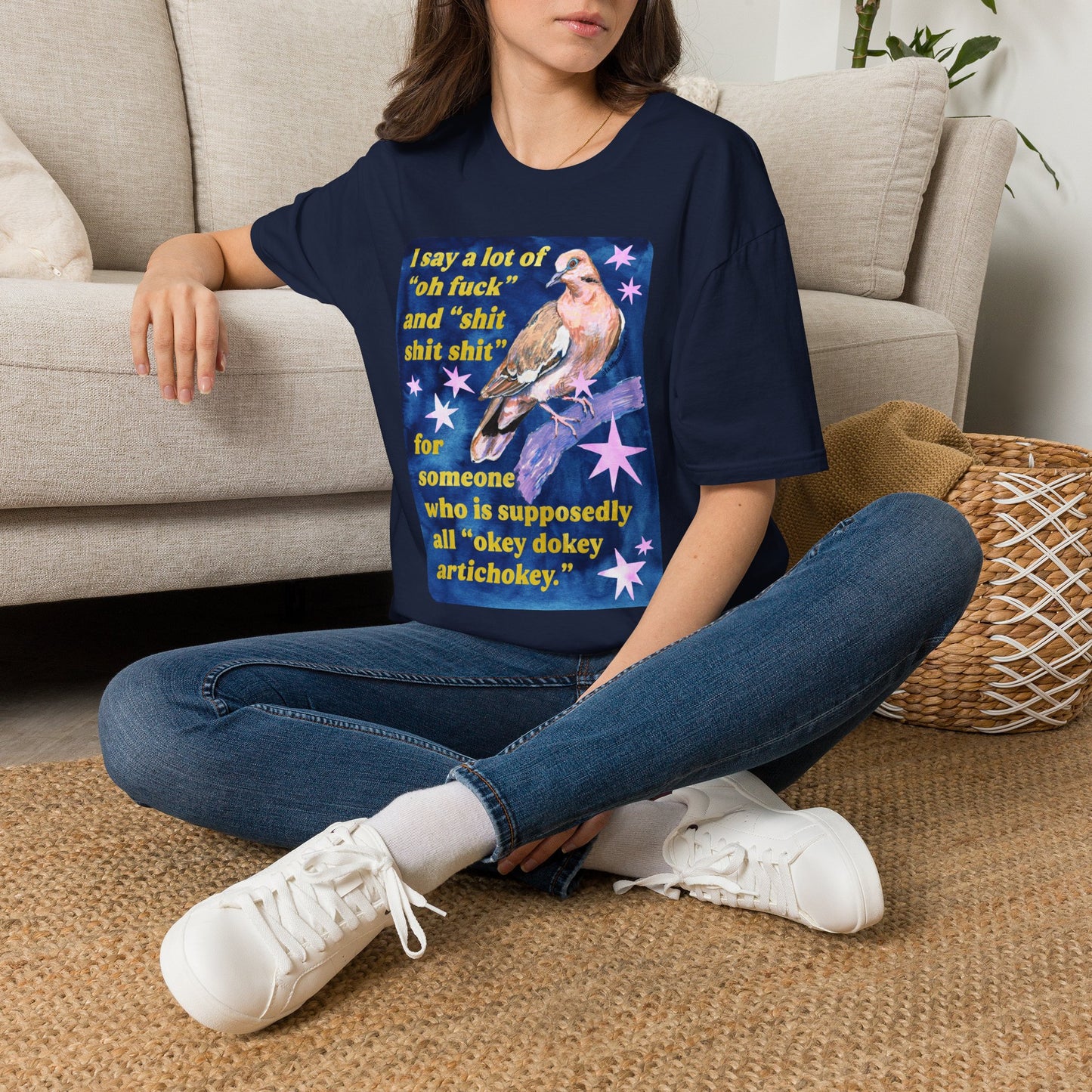 I say a lot of "oh fuck" and "shit shit shit" for someone who is supposedly all "okey dokey artichokey": feminist shirt