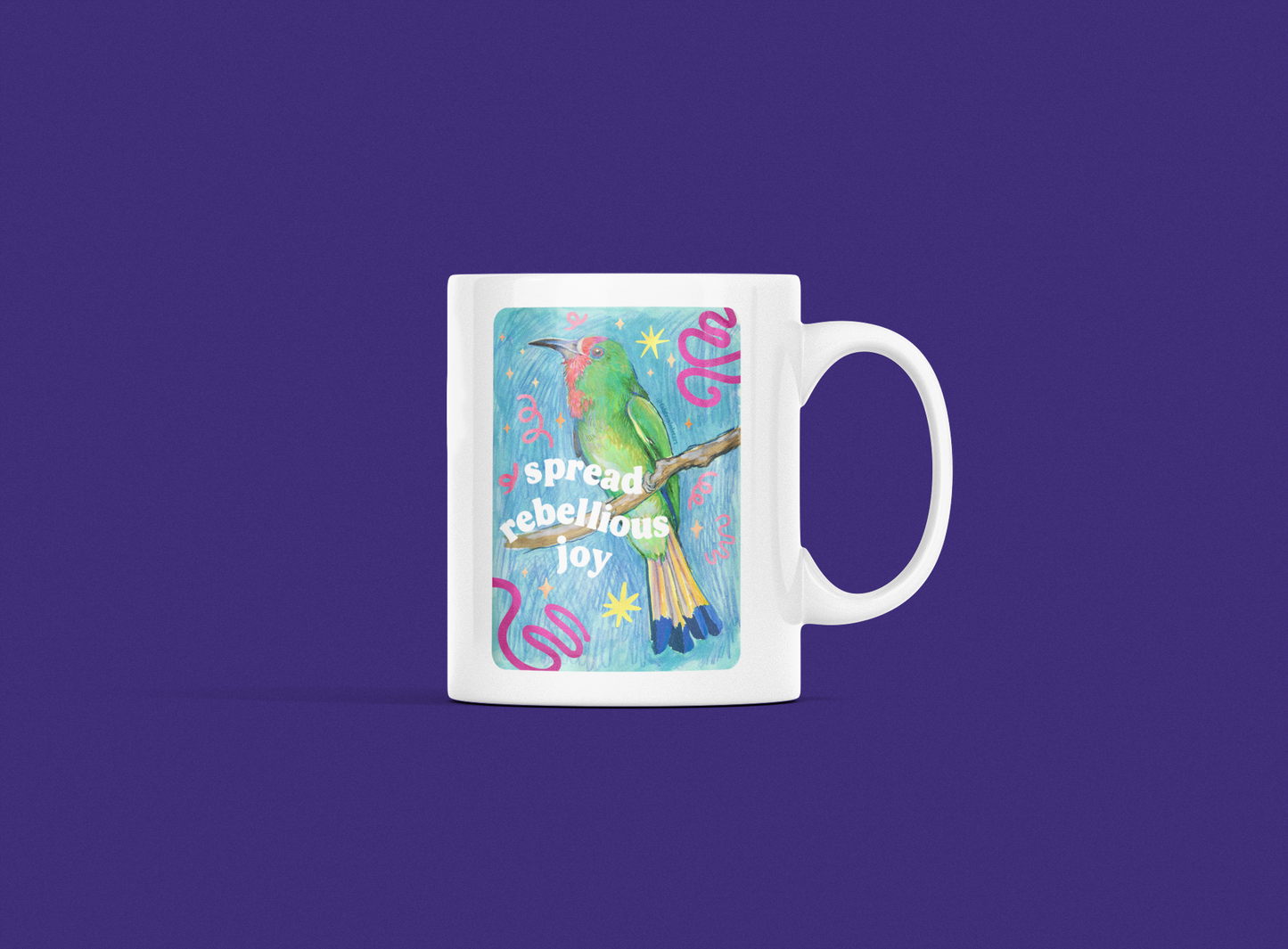 spread rebellious joy: feminist mug