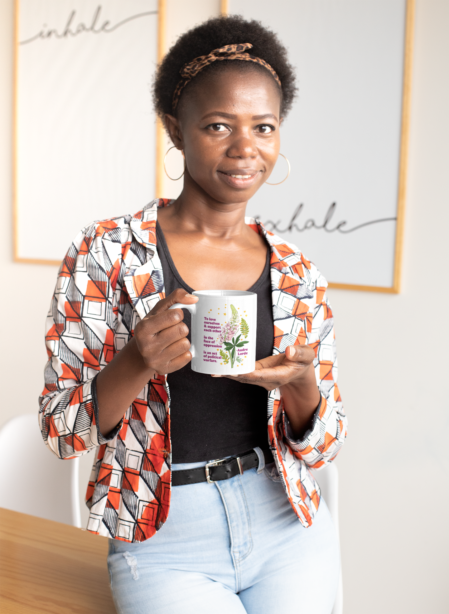 To love ourselves and support each other in the face of oppression is an act of political warfare, Audre Lorde: Feminist Mug