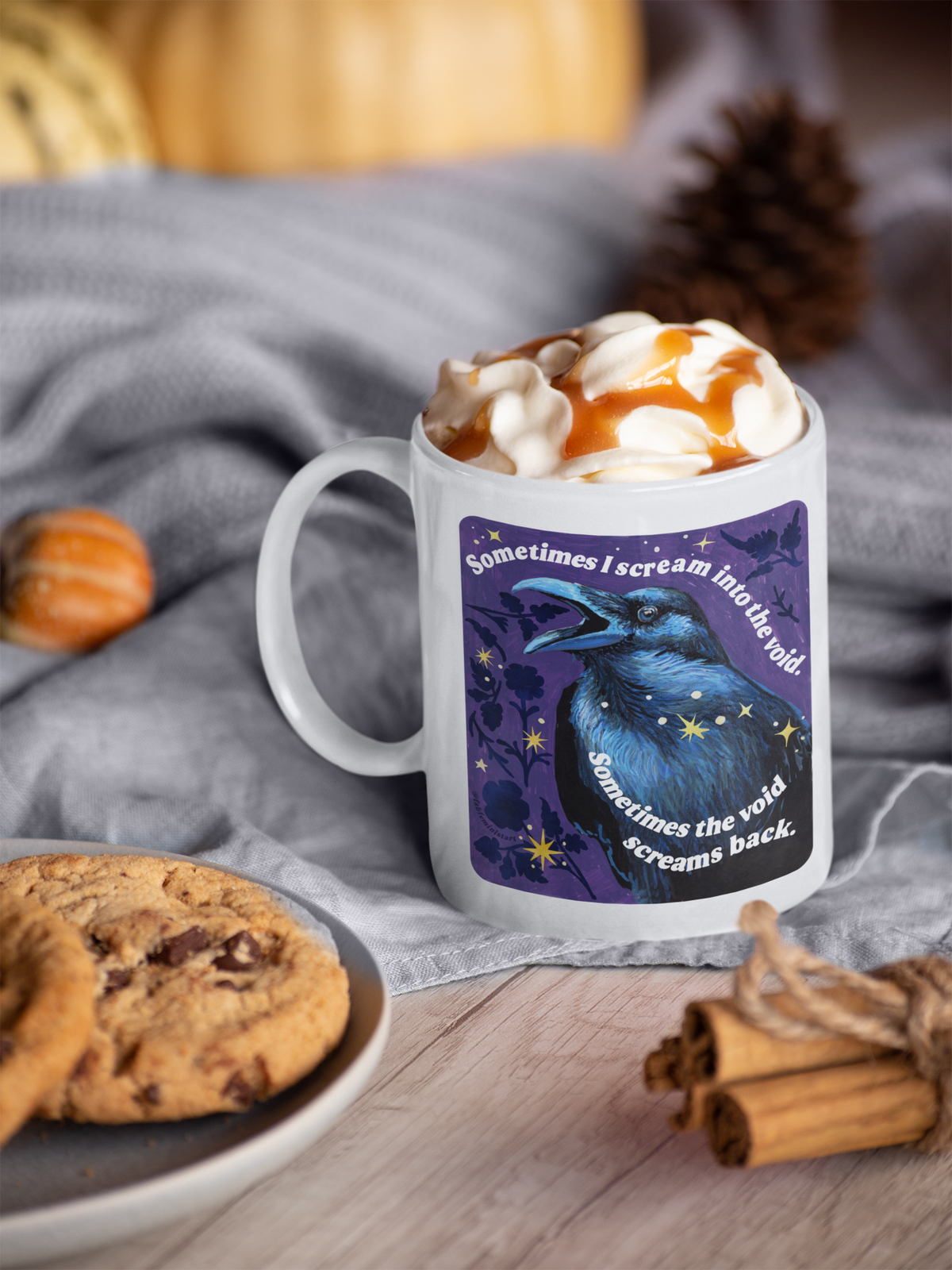 Sometimes I scream into the void Sometimes the void screams back : feminist mug