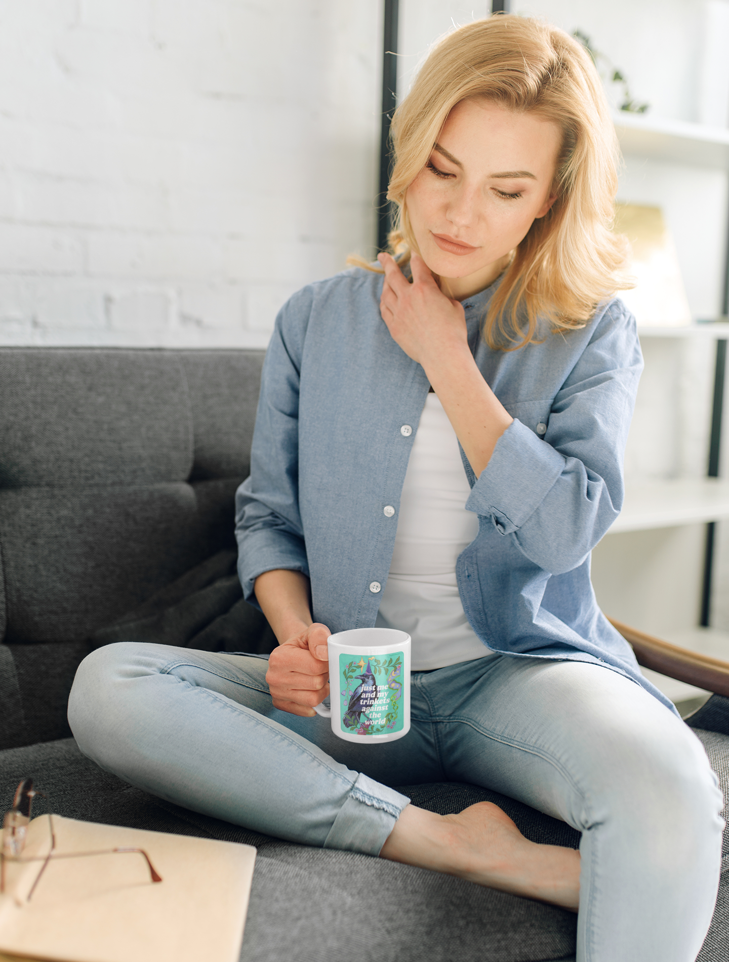 just me and my trinkets against the world: feminist mug