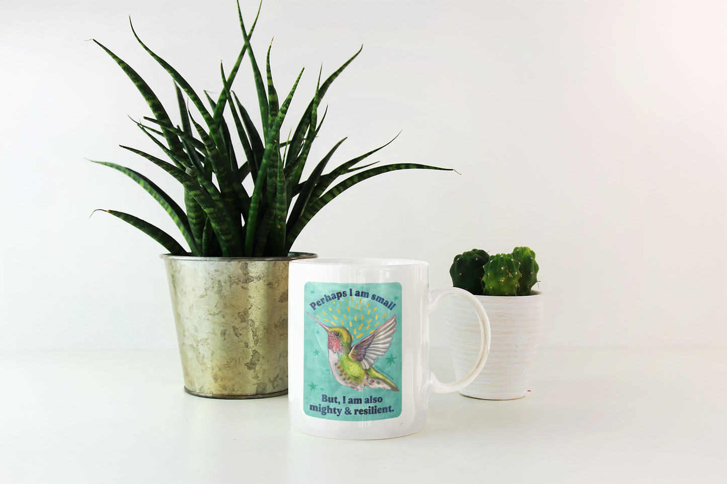 Perhaps I am small but I am also mighty and resilient: feminist mug