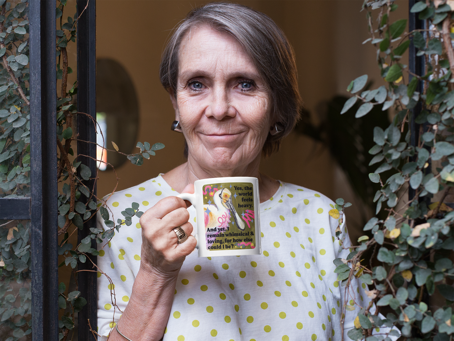 Yes, the world feels heavy and yet, I remain whimsical and loving, for how else could I be: feminist mug