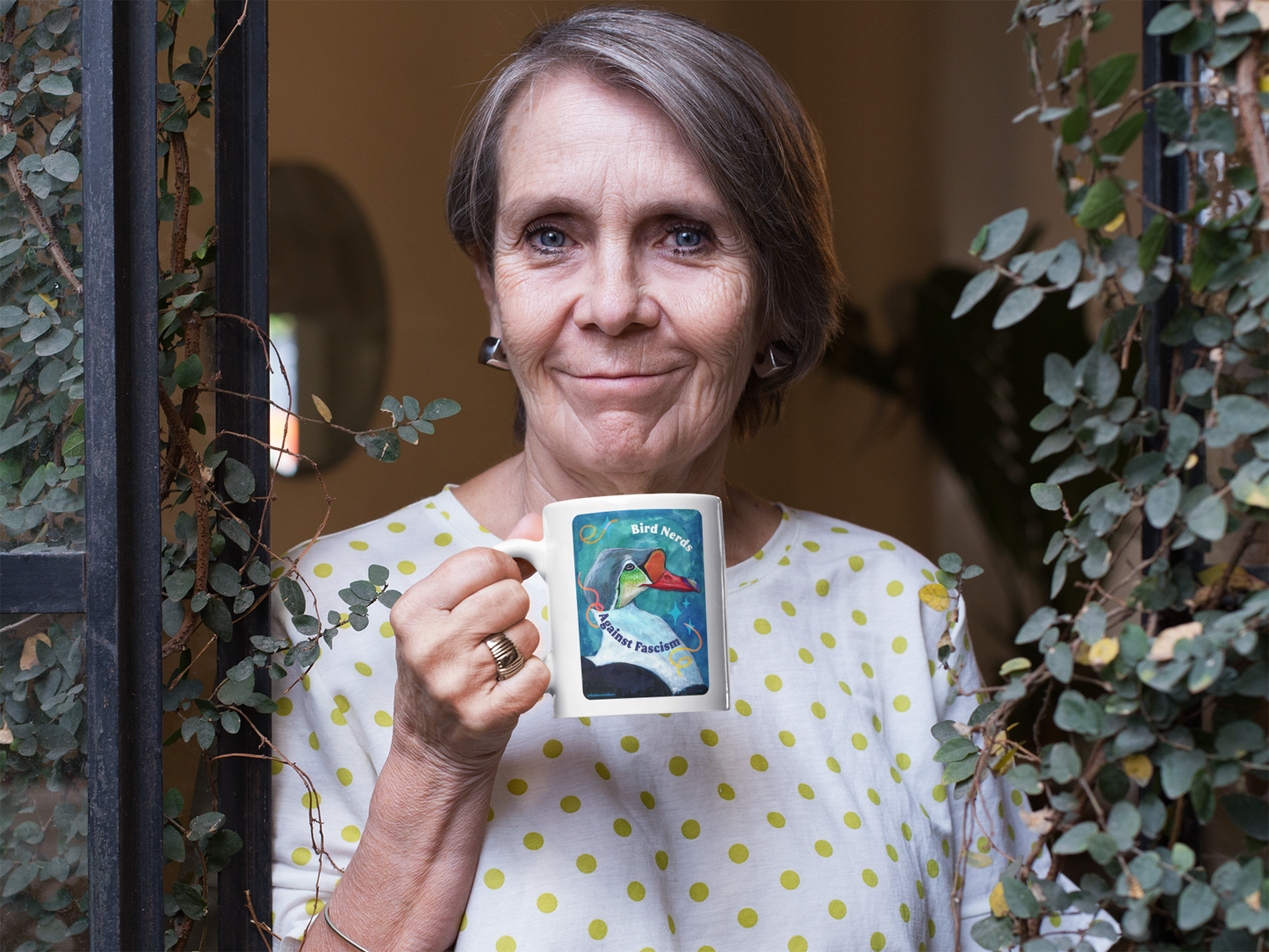 Bird Nerds Against Fascism: Feminist Mug