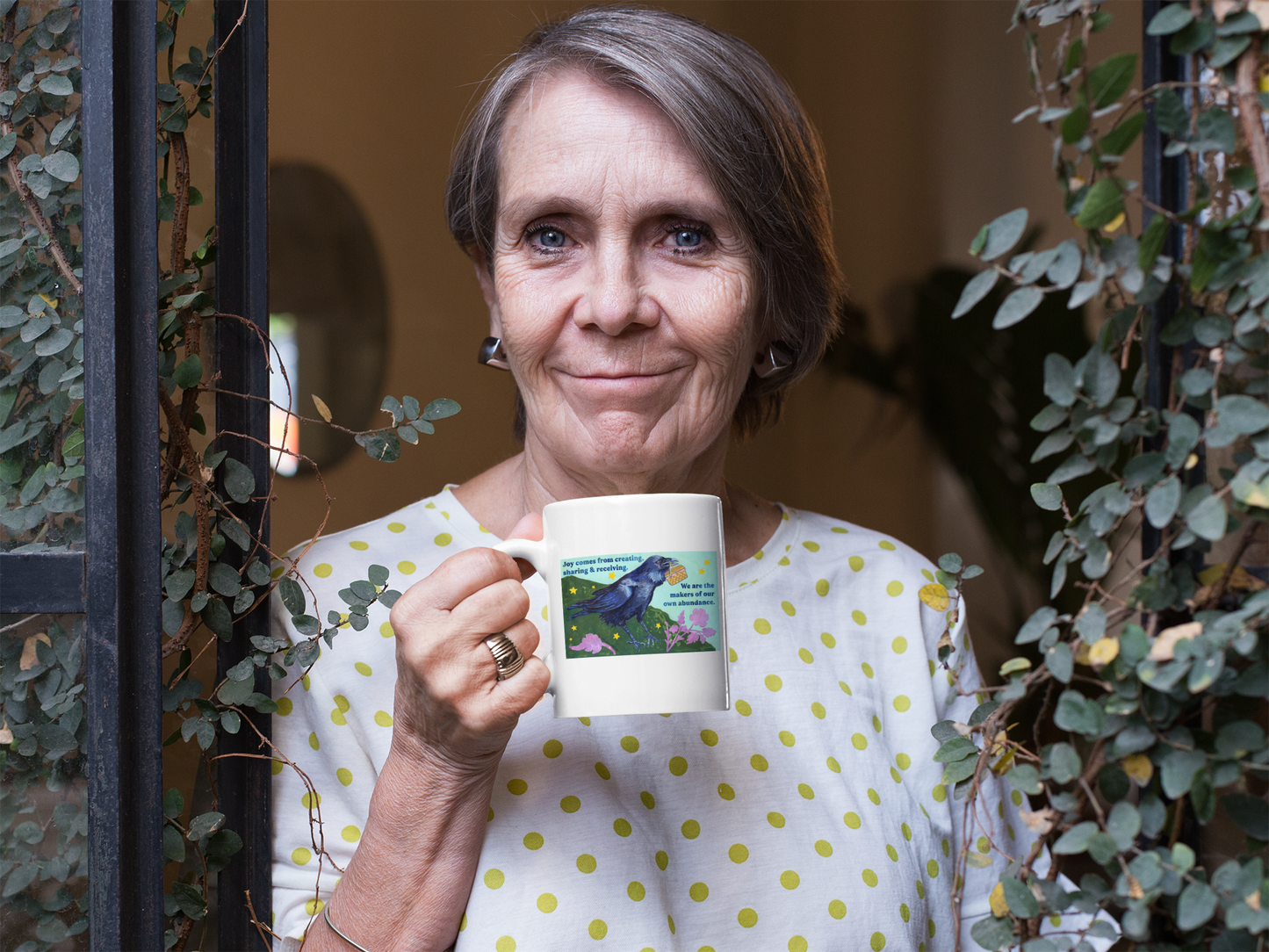 Joy comes from creating, sharing and receiving: feminist mug