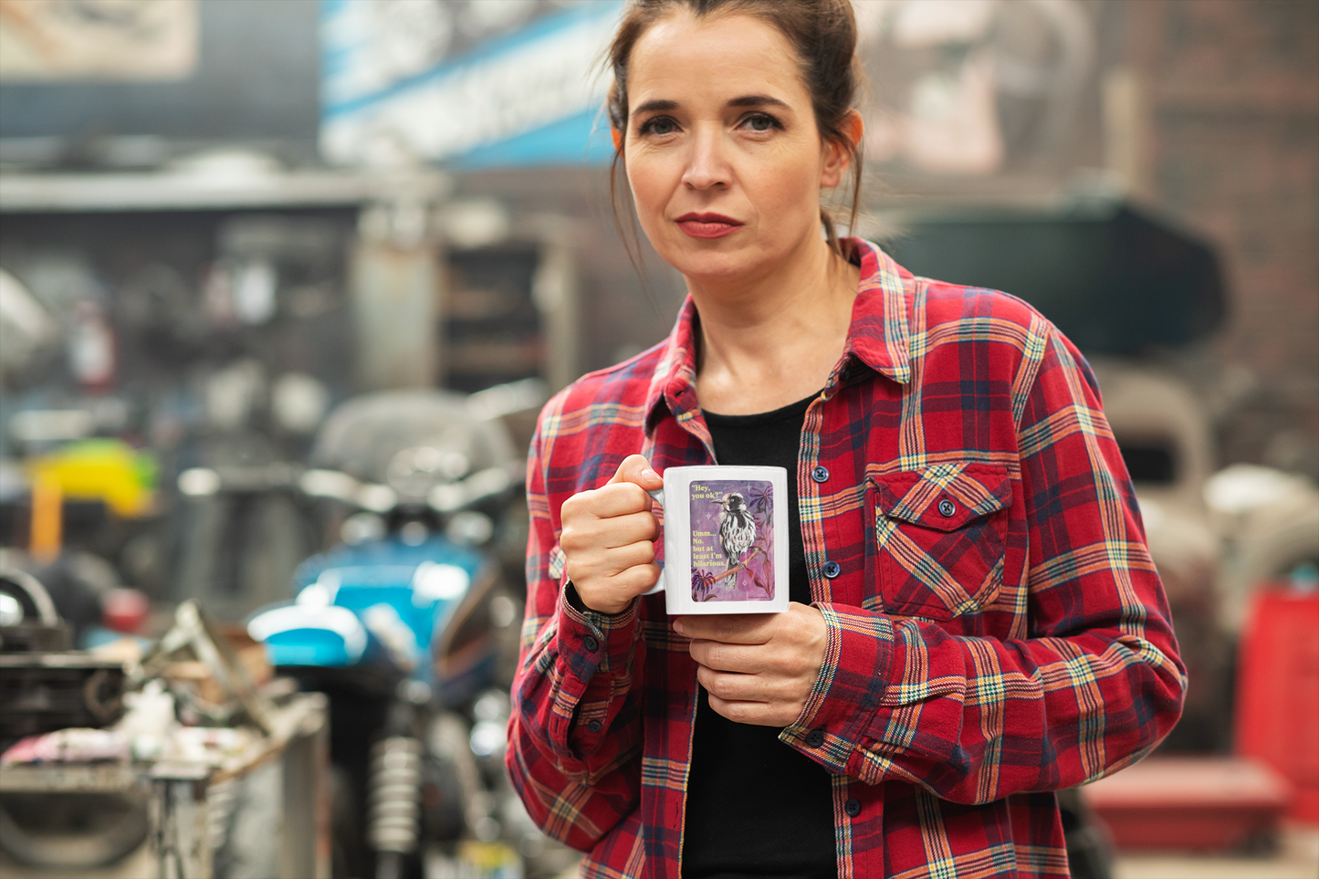 "Hey, you ok?" Umm... No. but at least I'm hilarious: feminist mug