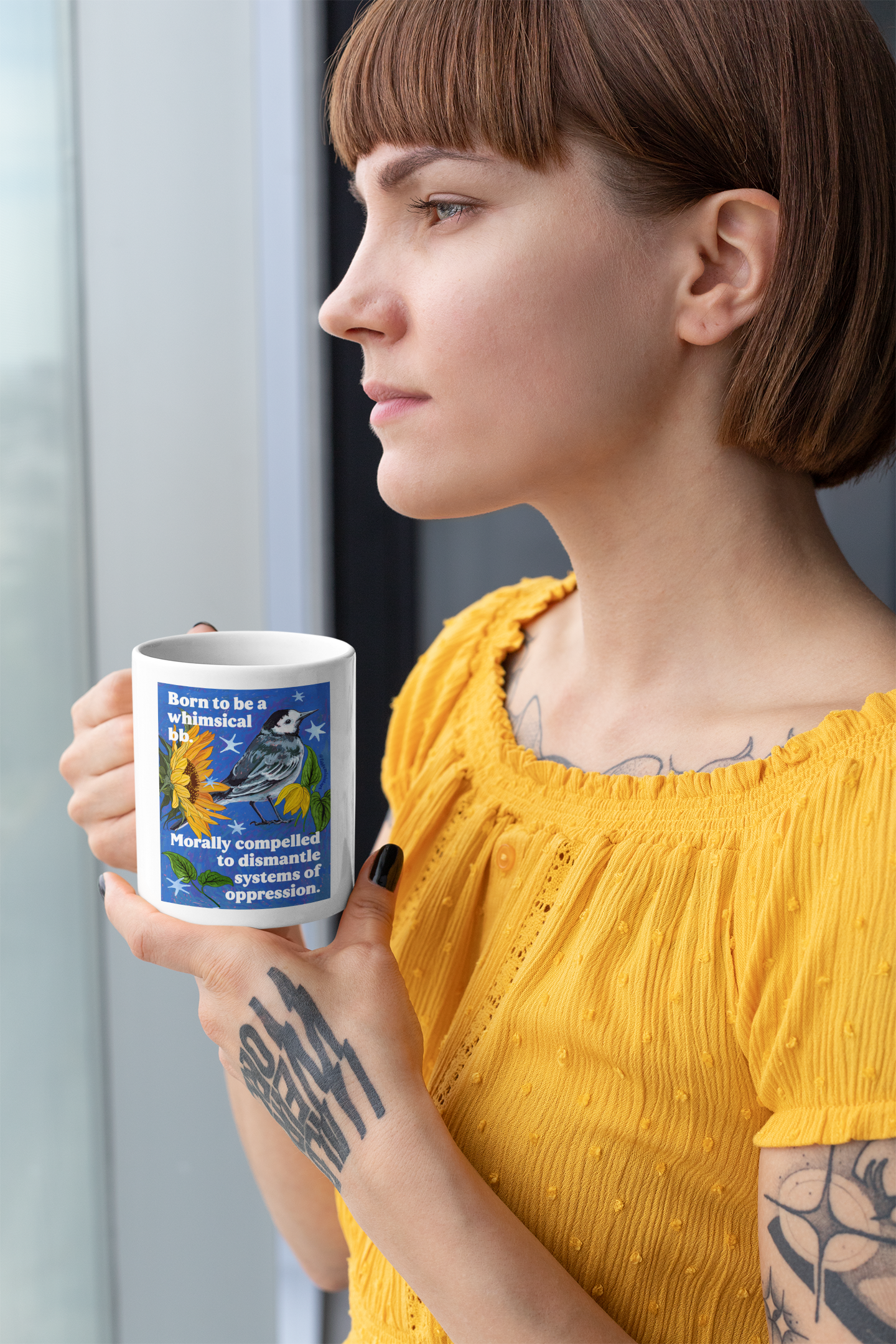 Born to be a whimsical bb. Morally compelled to dismantle systems of oppression: Inspirational Mug