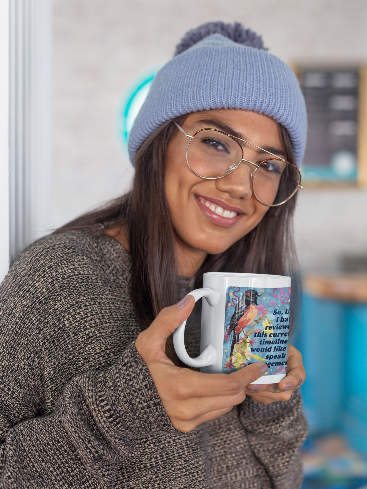 So Um I have reviewed this current timeline & would like to speak to management: feminist mug