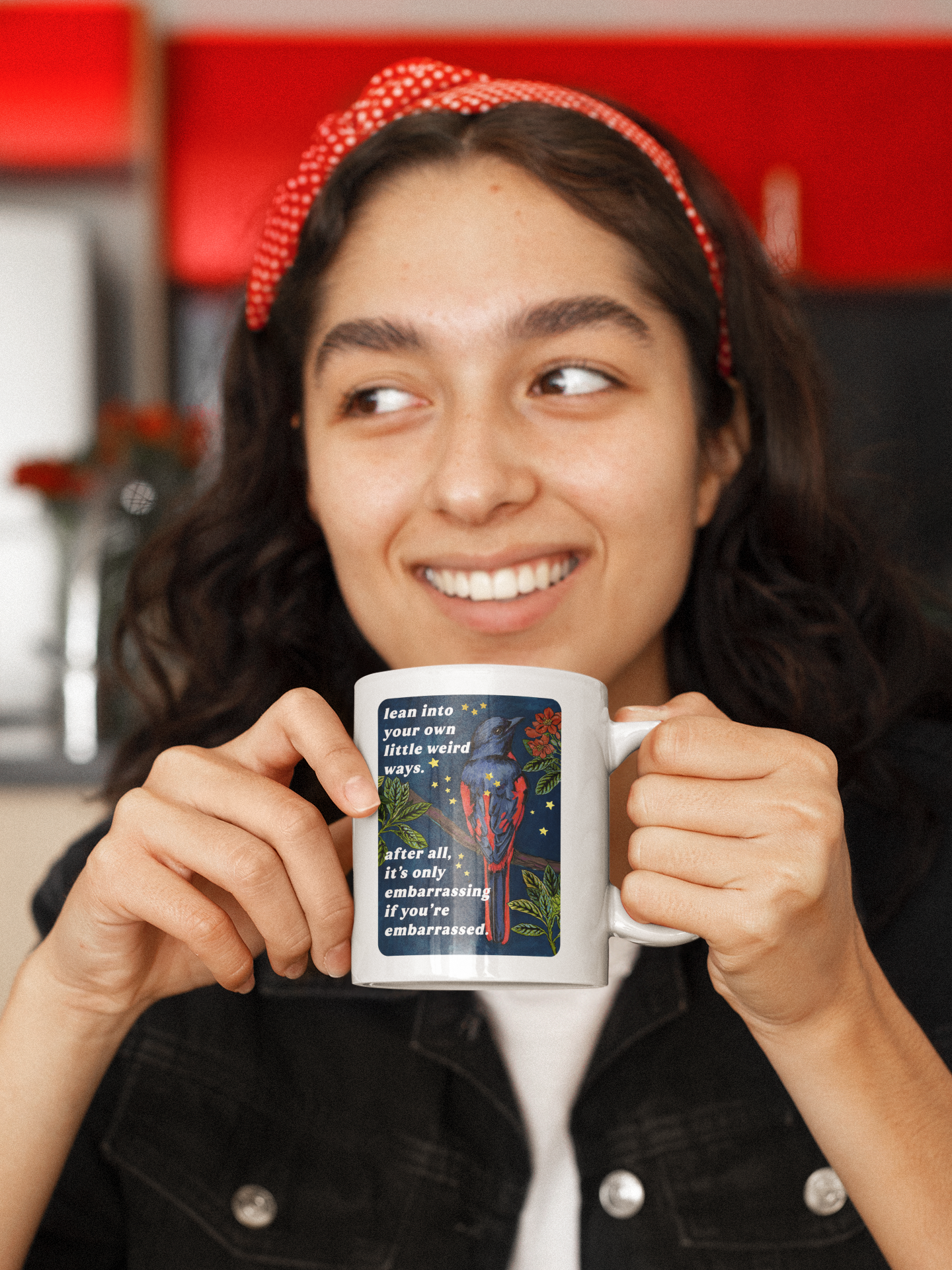 lean into your own little weird ways: feminist mug