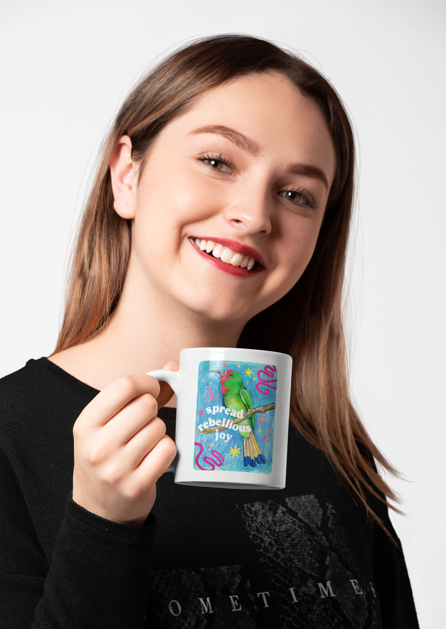 spread rebellious joy: feminist mug
