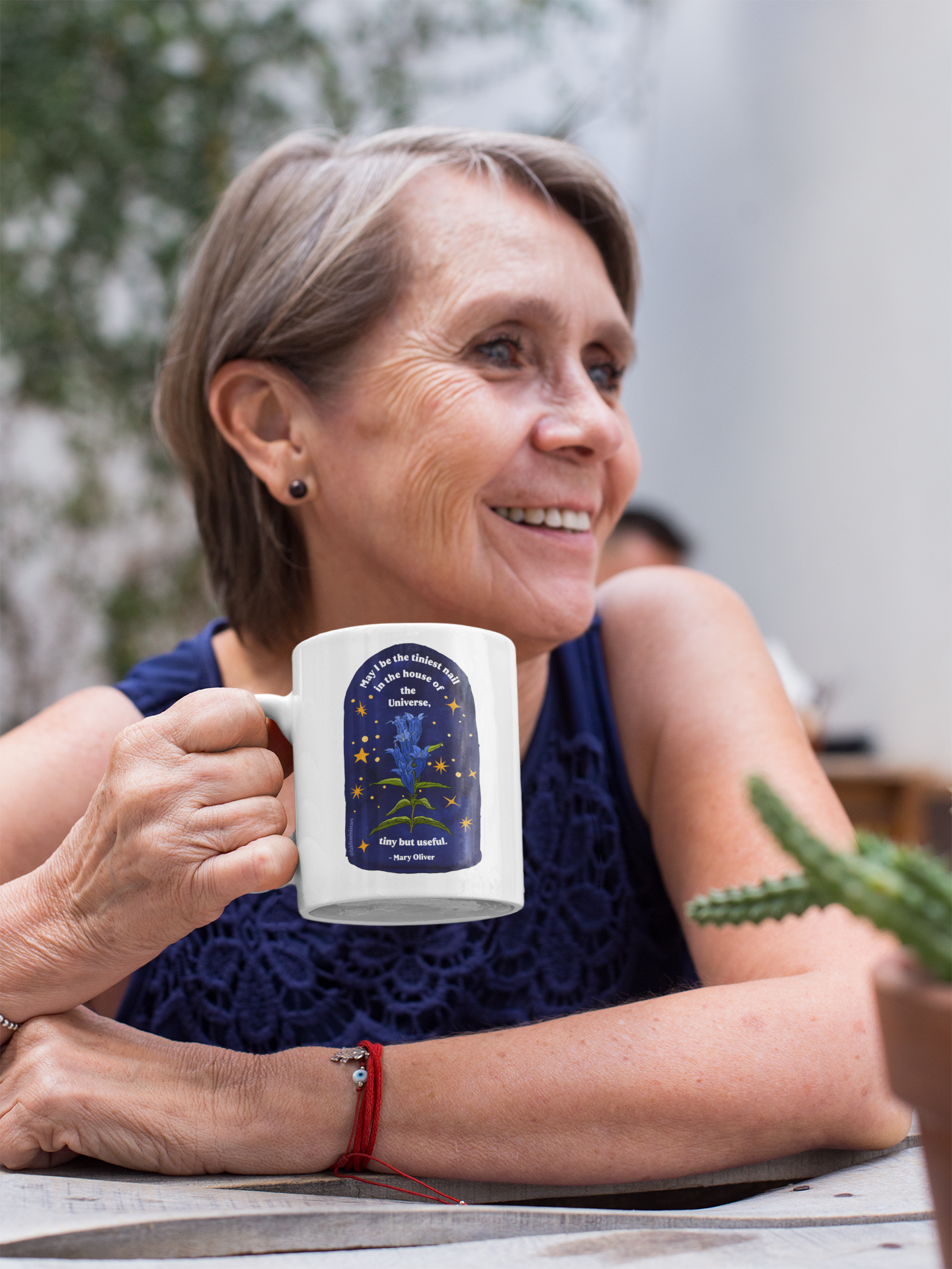 May I be the tiniest nail in the house of the Universe, tiny but useful, Mary Oliver:  Literature Coffee Mug