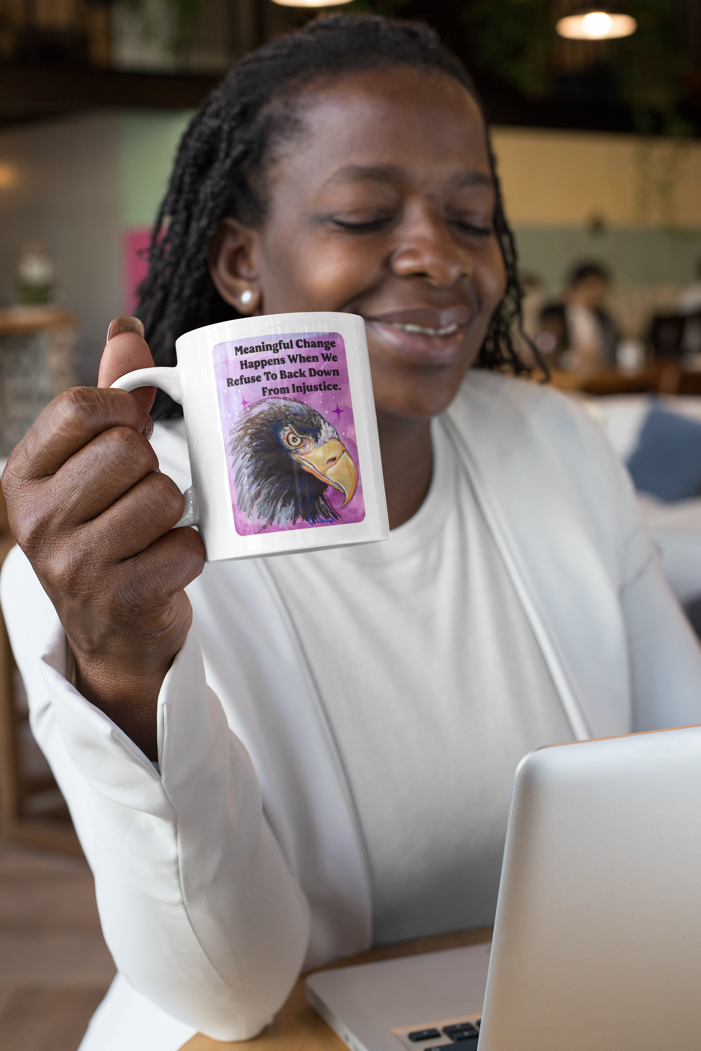 Meaningful Change Happens When We Refuse To Back Down From Injustice: Feminist Mug