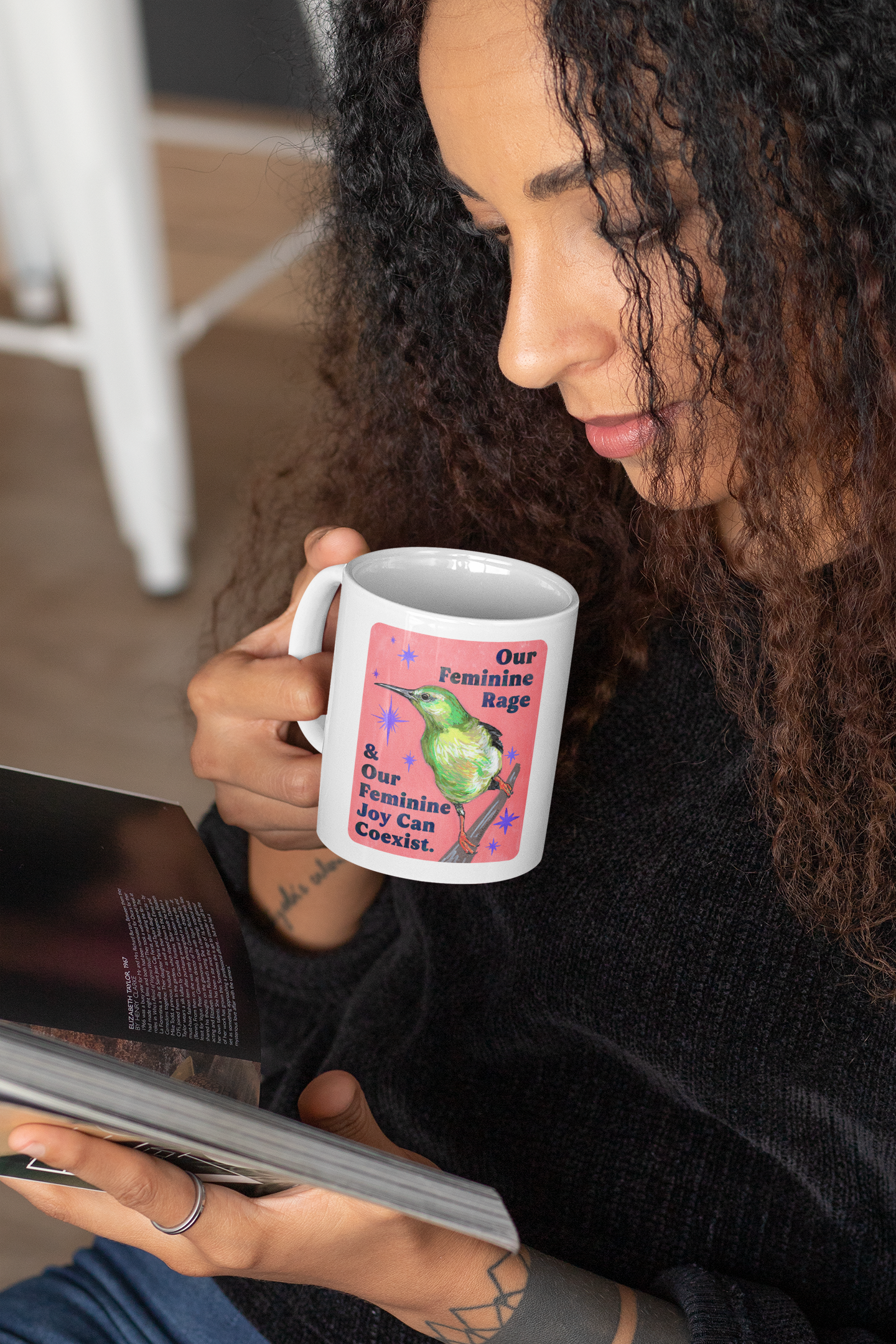 Our Feminine Rage & Our Feminine Joy Can Coexist: feminist mug