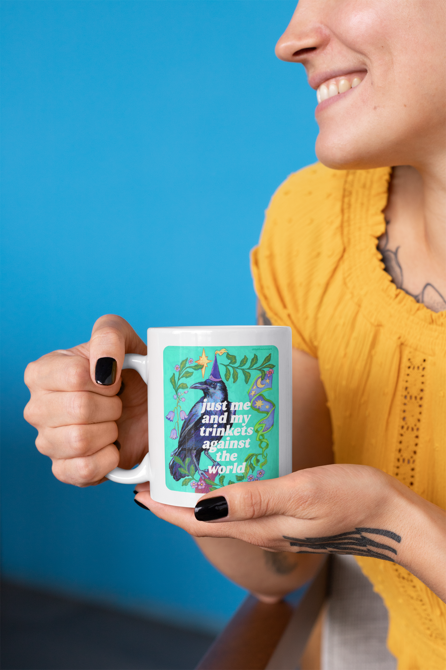 just me and my trinkets against the world: feminist mug