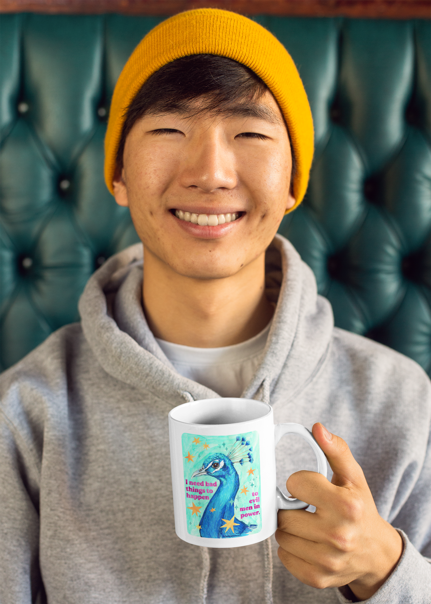 I need bad things to happen to evil men in power: feminist mug