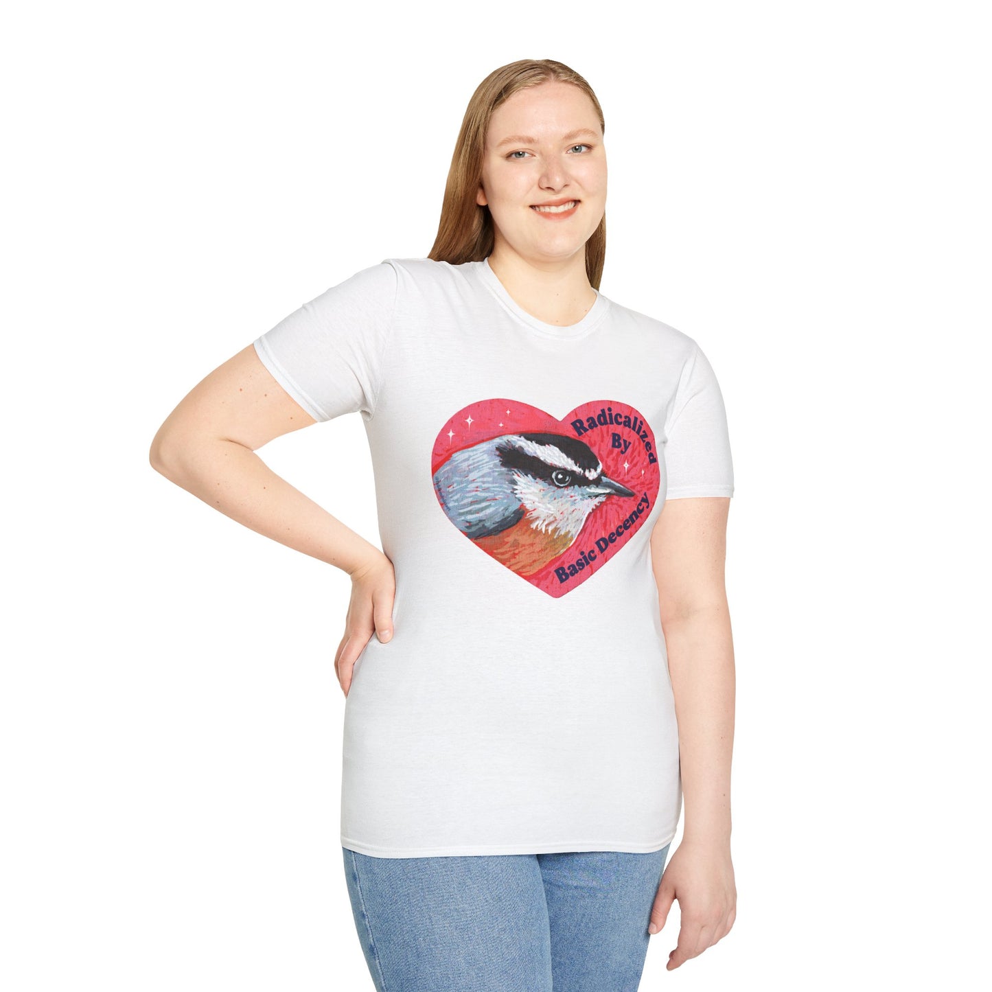 Radicalized By Basic Decency: Bird Heart T-Shirt