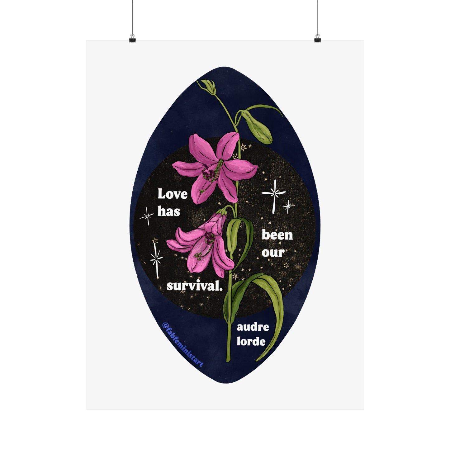 Love has been our survival, Audre Lorde: Feminist art print