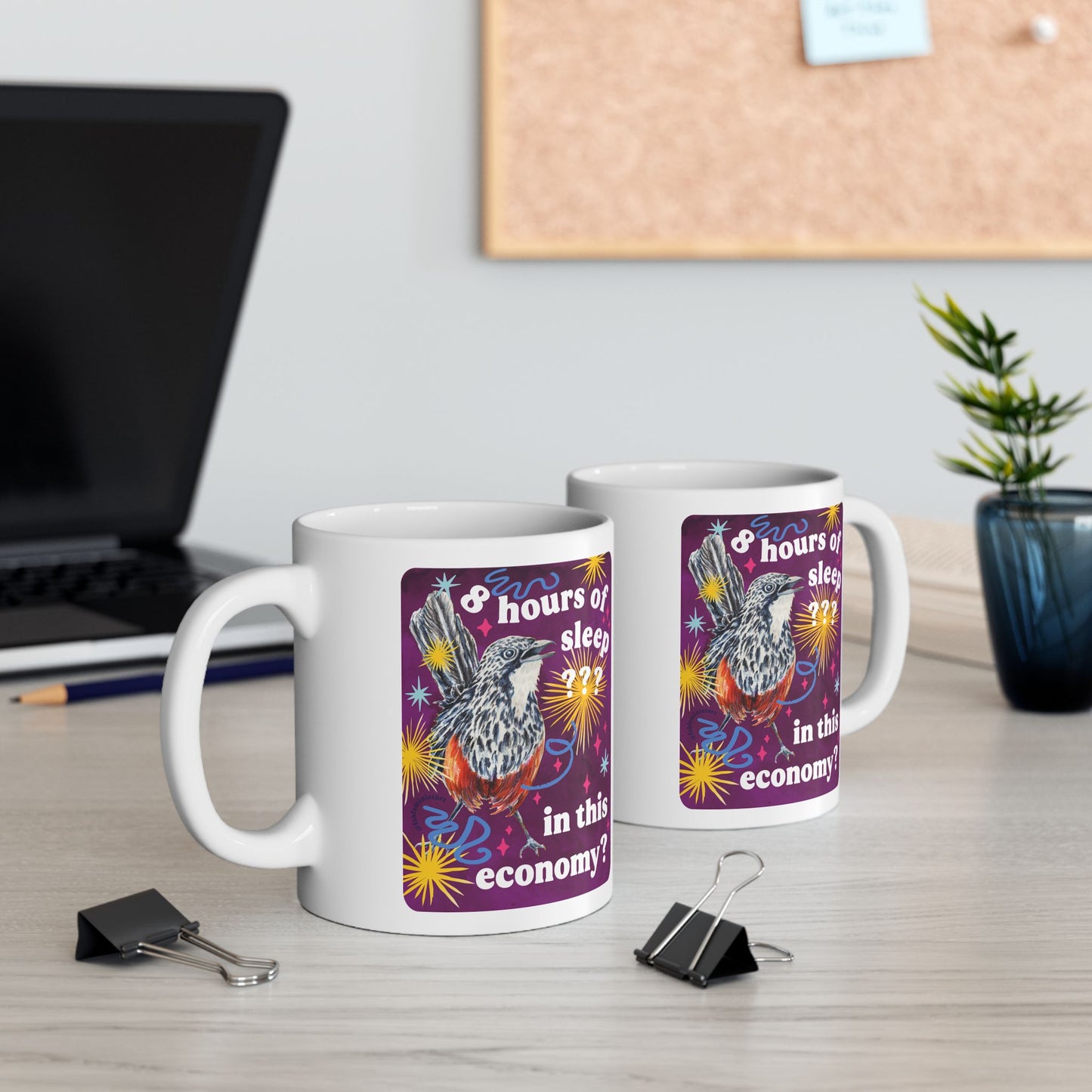 8 hours of sleep in this economy: feminist mug