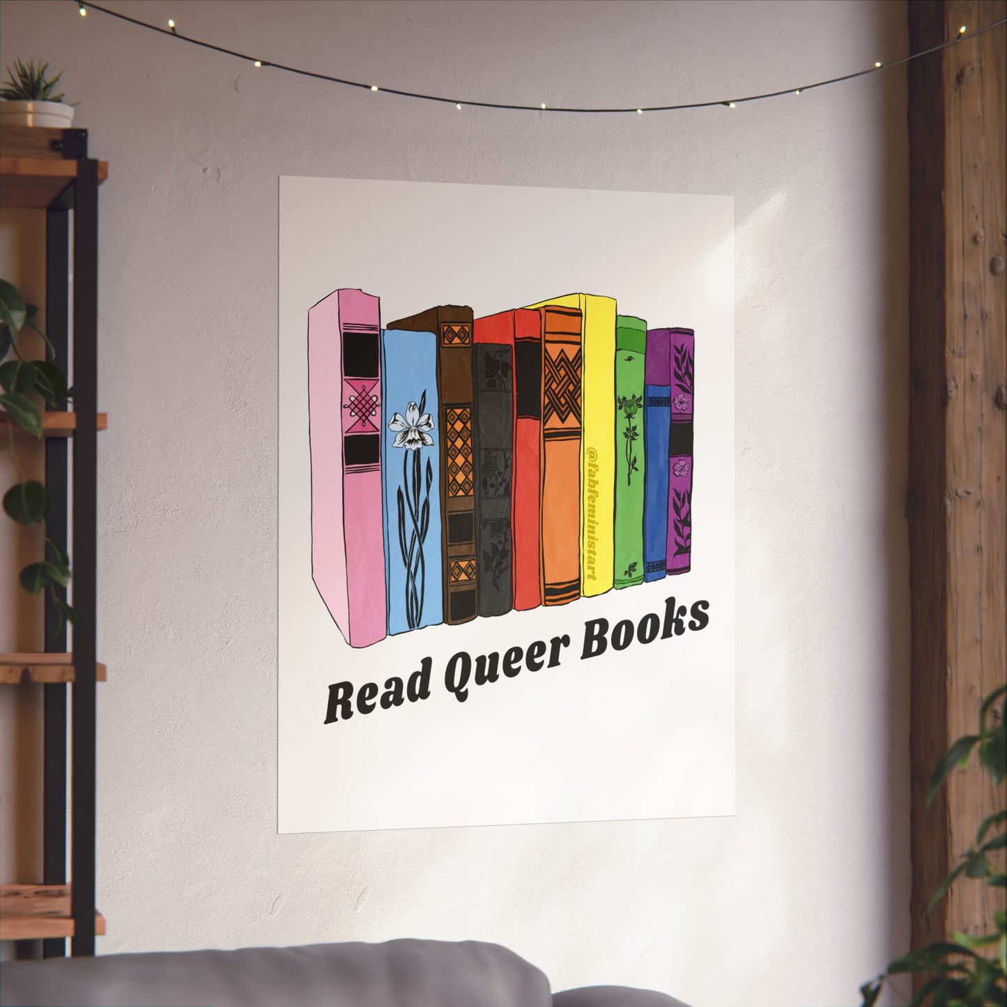 Read Queer Books: LGBTQ Pride Art Print