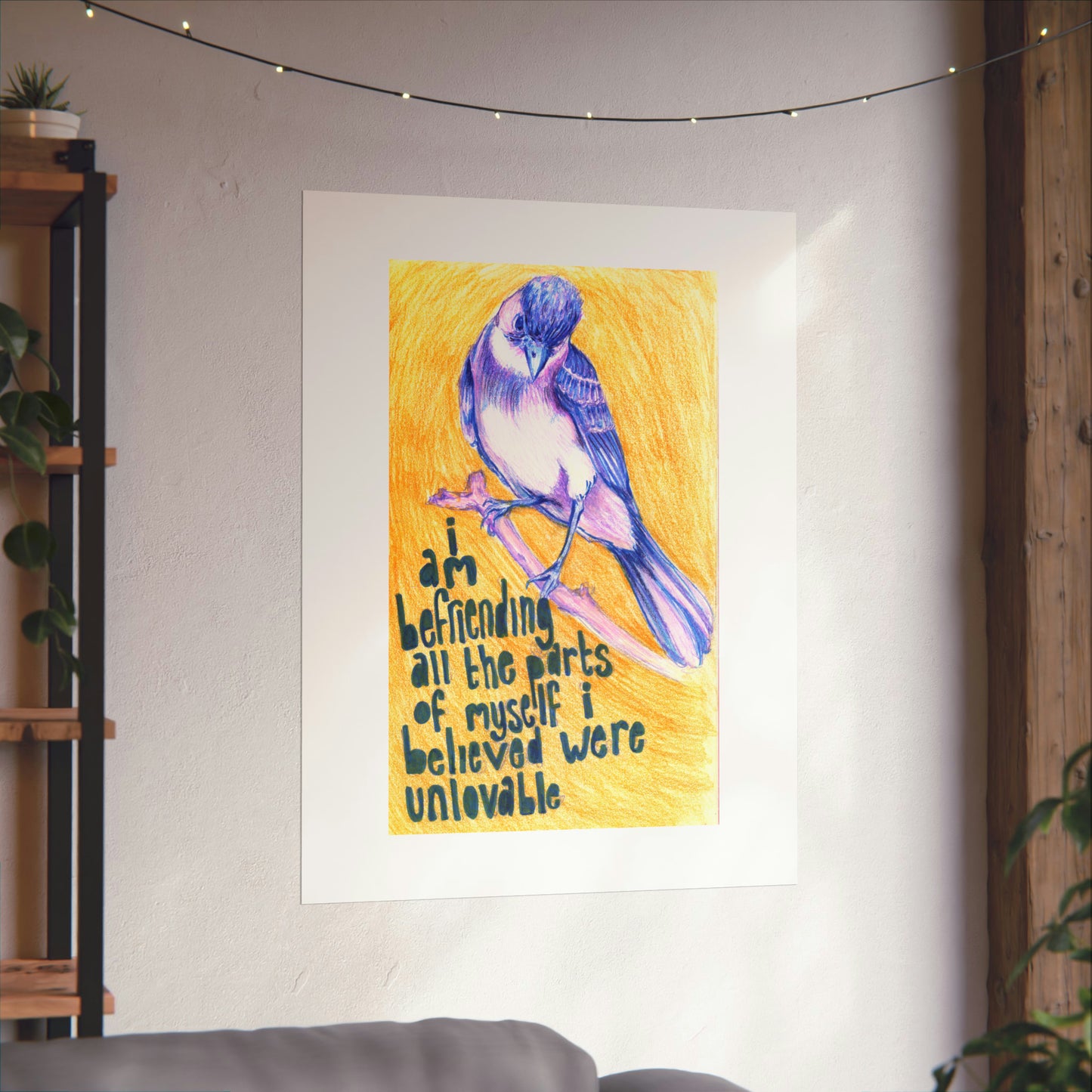 I Am Befriending All Of The Parts Of Myself I Believed Were Unlovable: Feminist Art Print