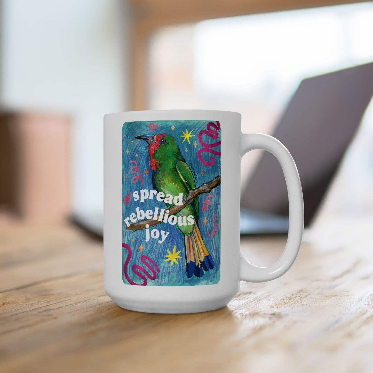 spread rebellious joy: feminist mug