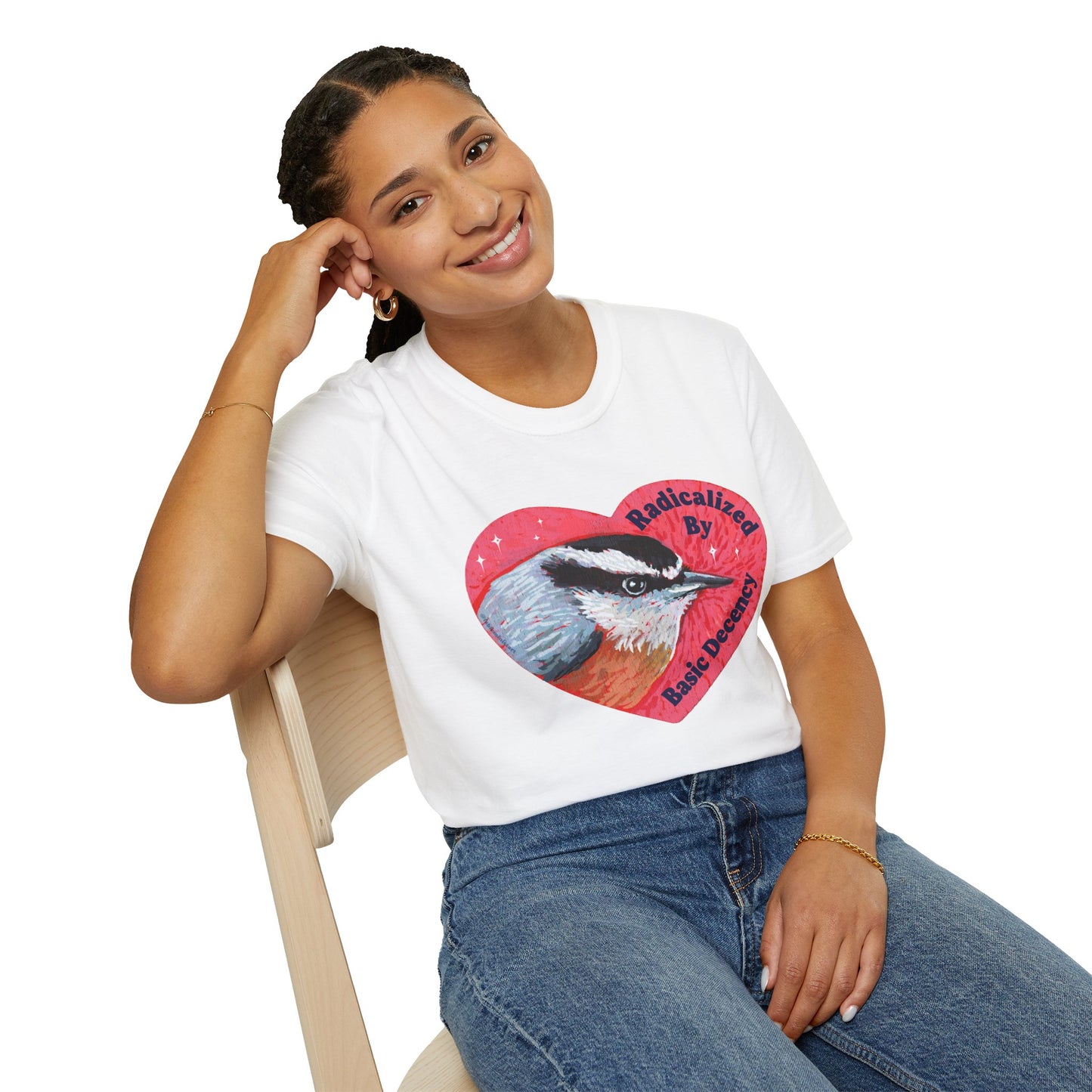 Radicalized By Basic Decency: Bird Heart T-Shirt