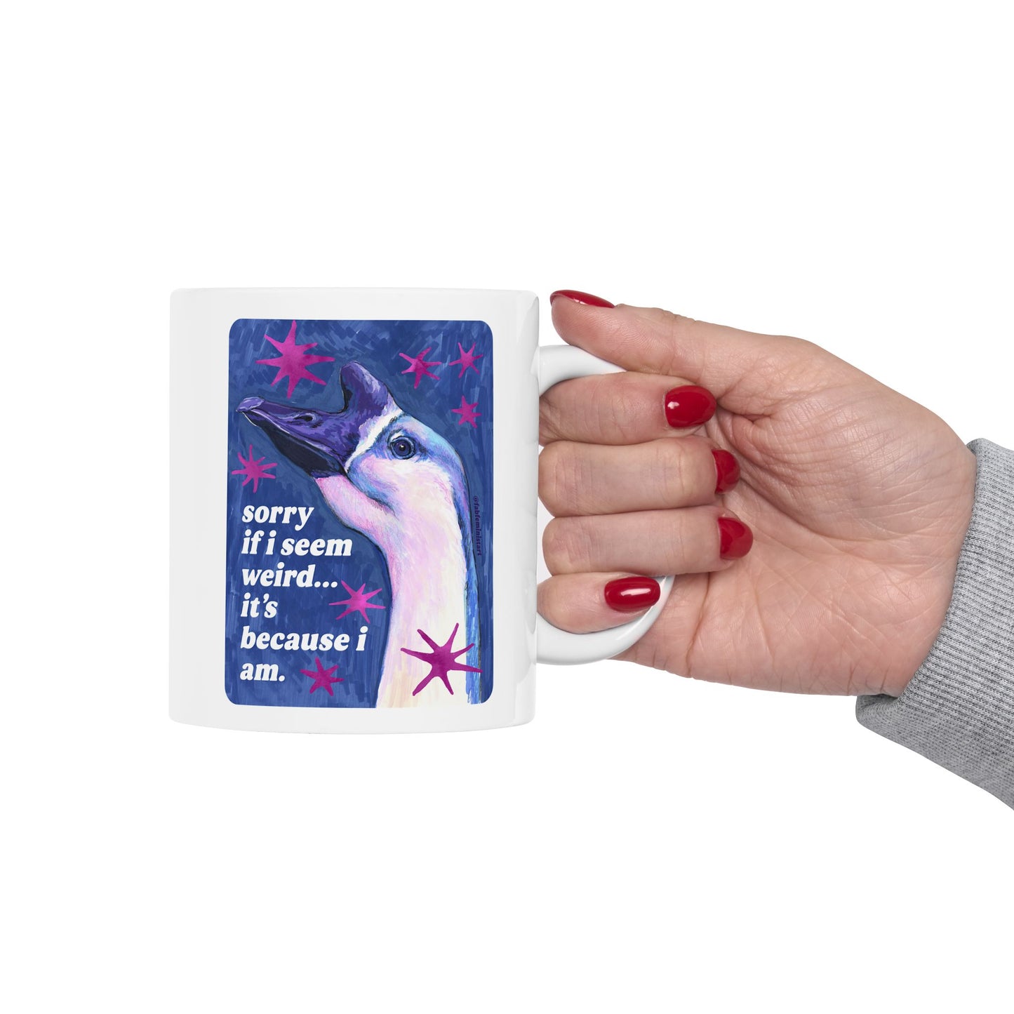 sorry if i seem weird... it's because i am: feminist mug