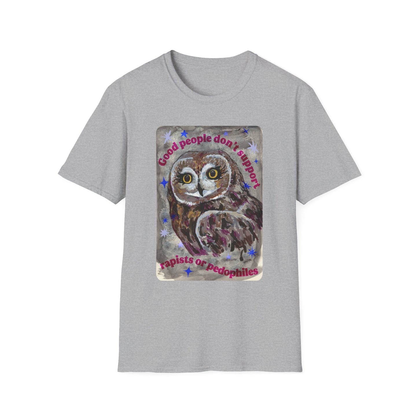 Good people don't support rapists or pedophiles: feminist shirt