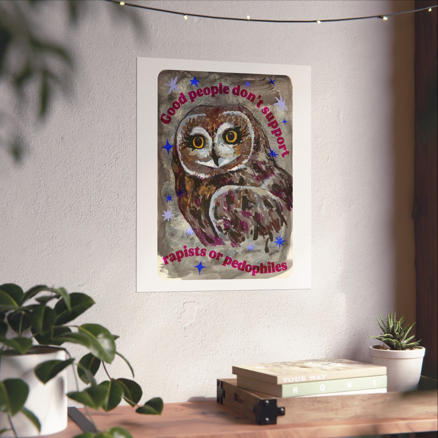 Good people don’t support rapists or pedophiles: feminist art print
