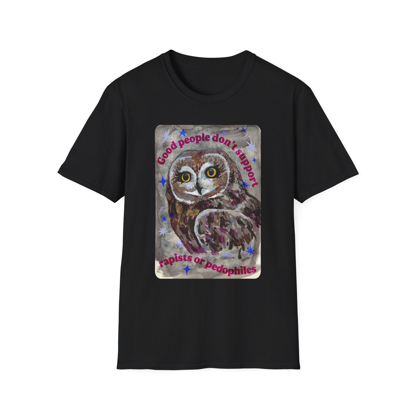 Good people don't support rapists or pedophiles: feminist shirt
