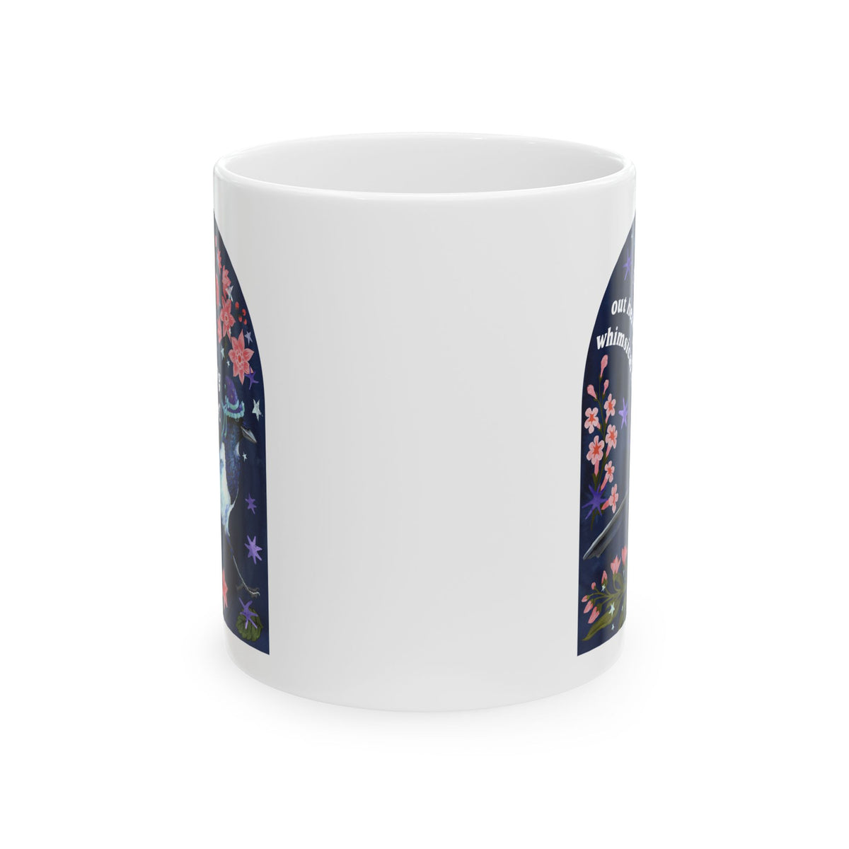 I'm just out here plotting whimsical mischief: magpie mug