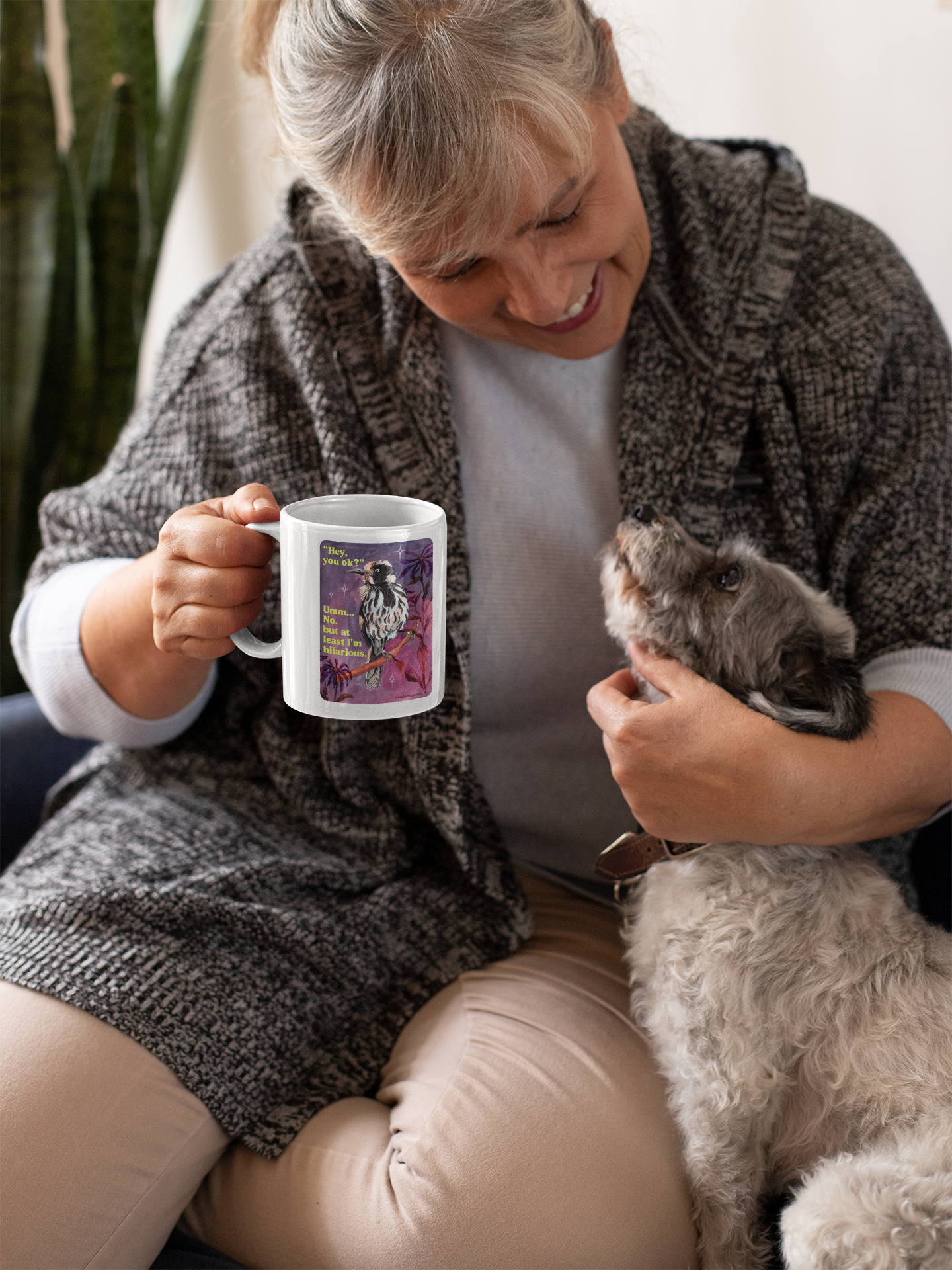 "Hey, you ok?" Umm... No. but at least I'm hilarious: feminist mug