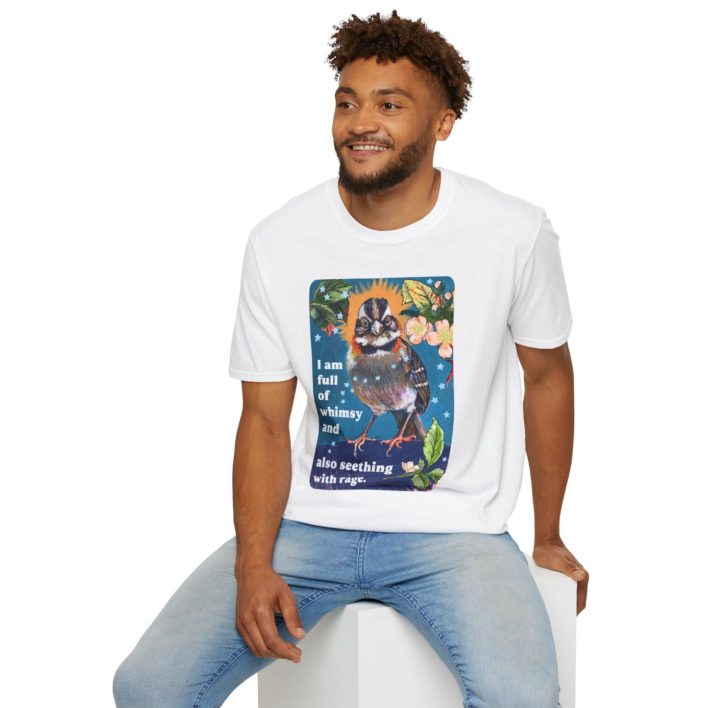 I am full of whimsy and also seething with rage: feminist shirt