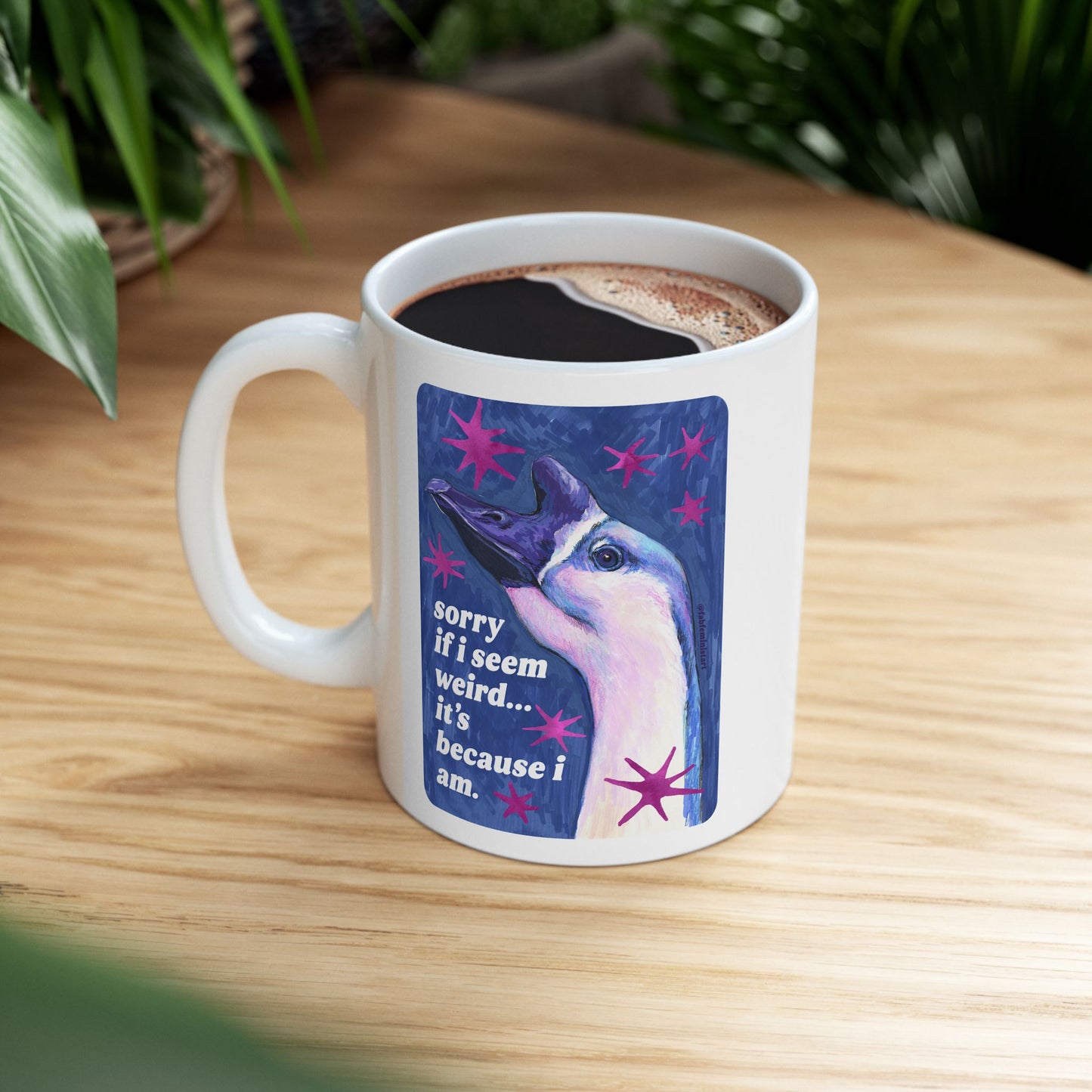 sorry if i seem weird... it's because i am: feminist mug