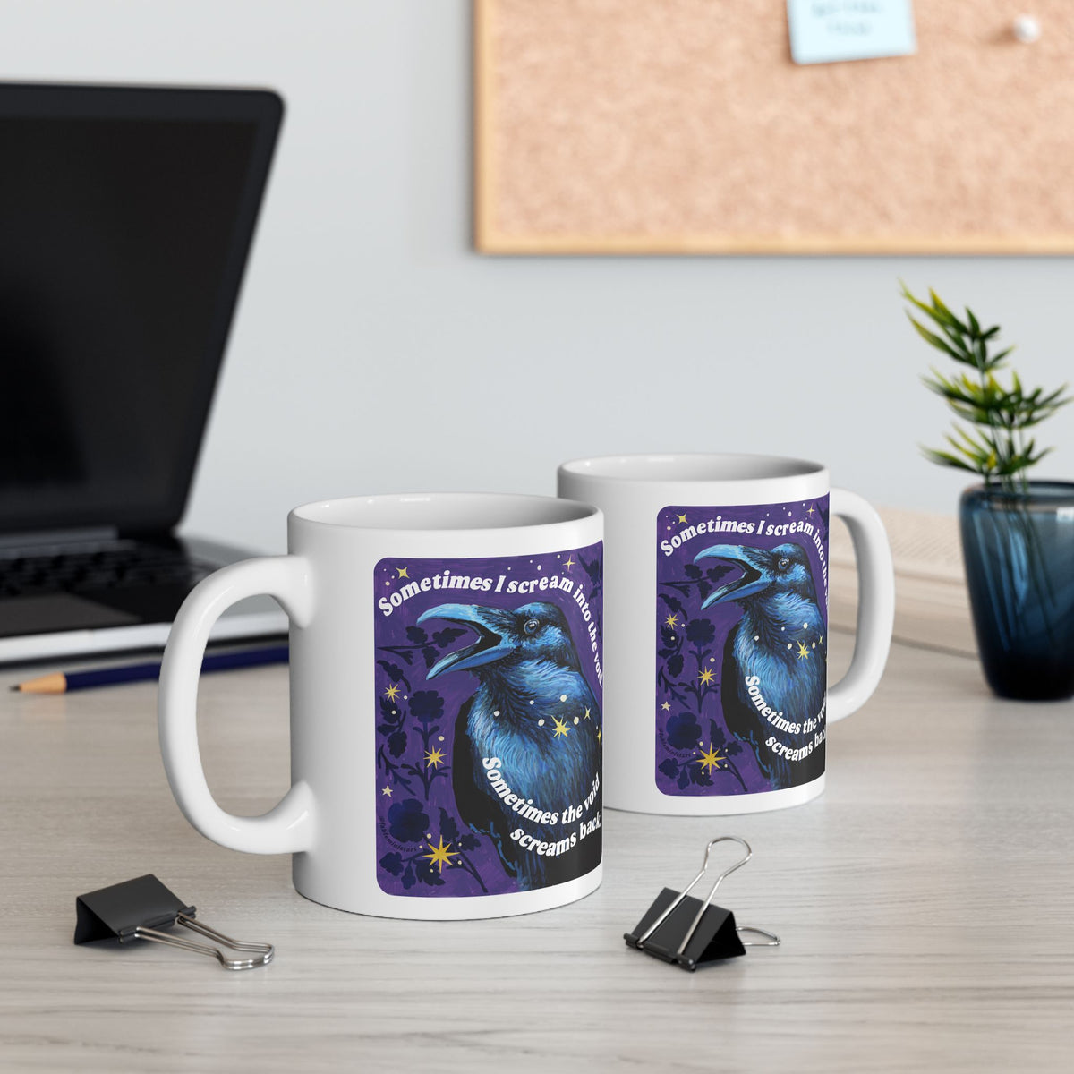 Sometimes I scream into the void Sometimes the void screams back : feminist mug