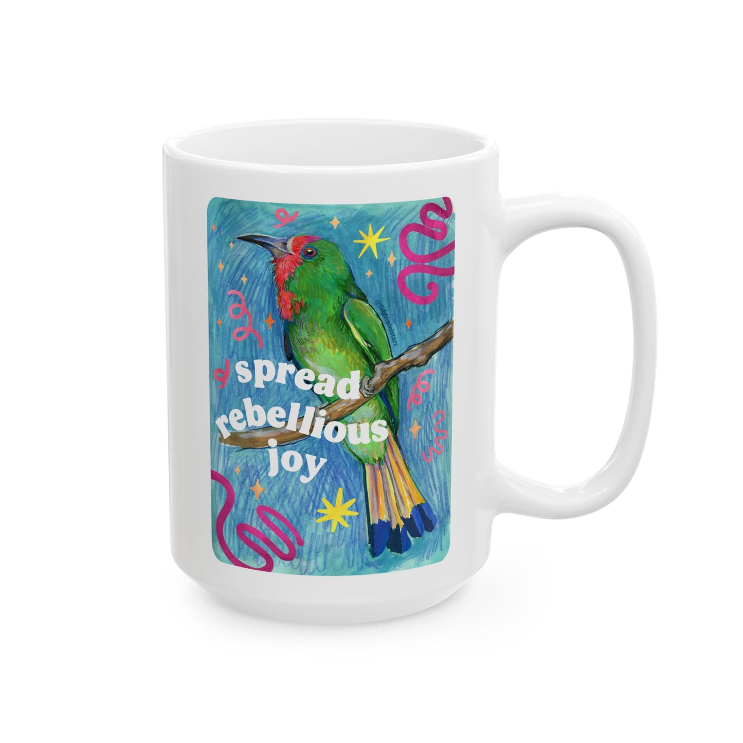 spread rebellious joy: feminist mug