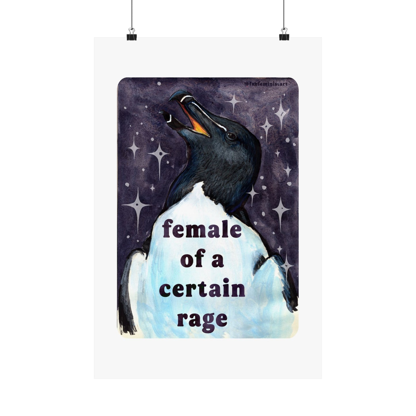 Female of a certain rage: feminist art print