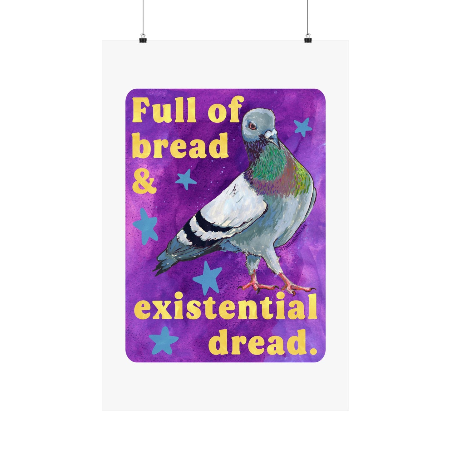 Full of Bread & Existential Dread: Pigeon Wall Art