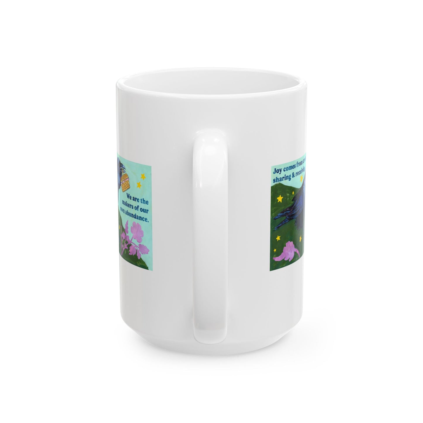 Joy comes from creating, sharing and receiving: feminist mug