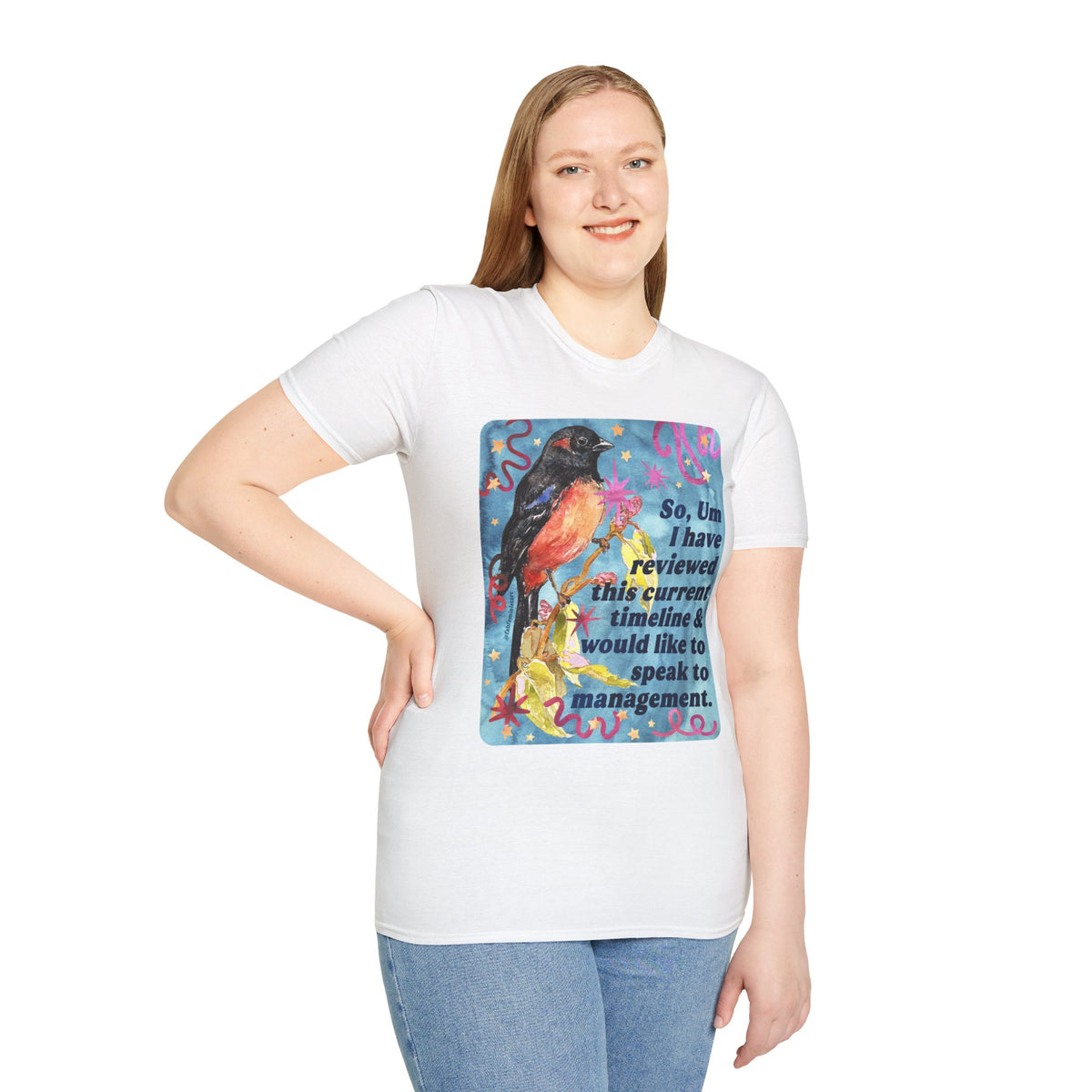 So Um I have reviewed this current timeline & would like to speak to management: feminist shirt