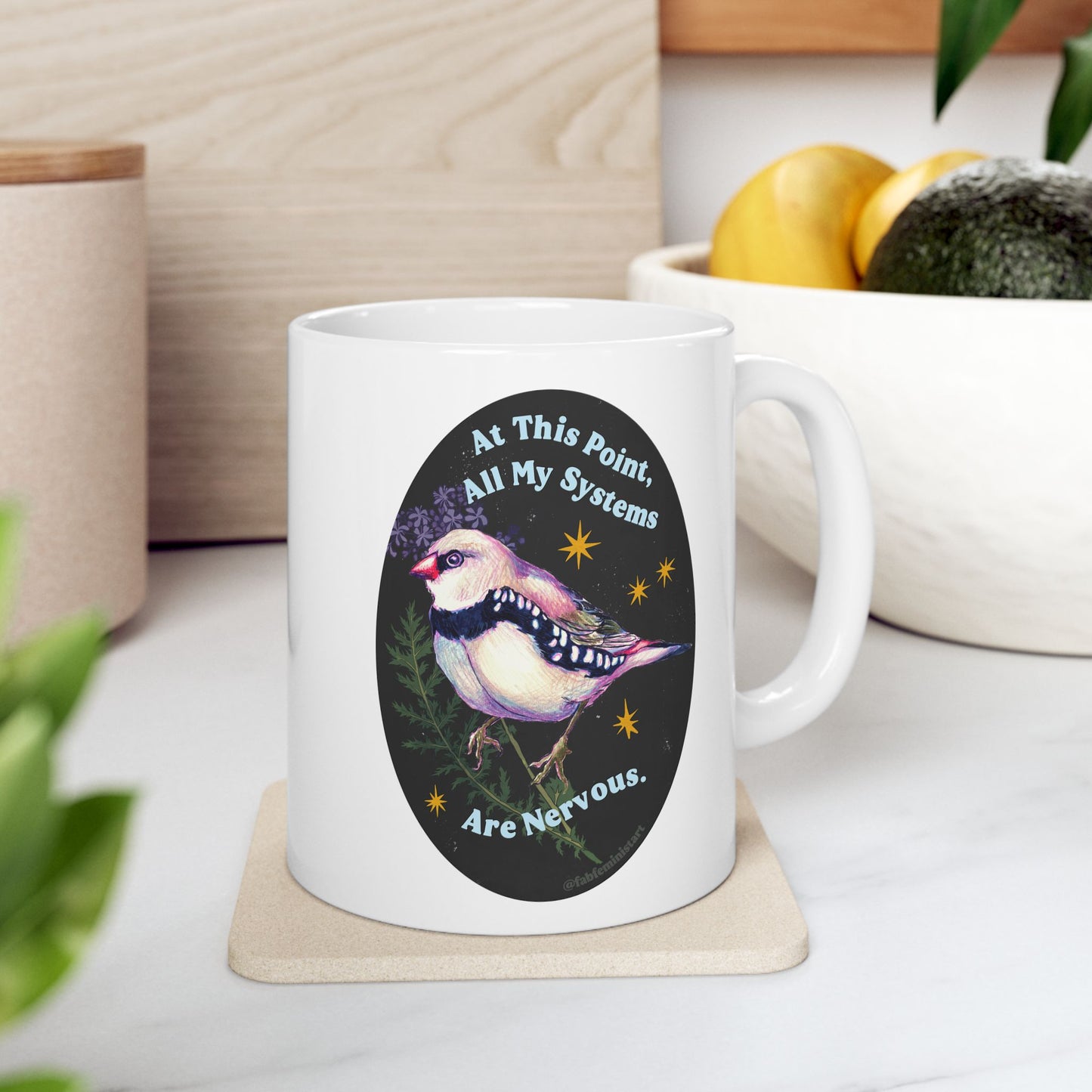 At this point all my systems are nervous: mental health mug