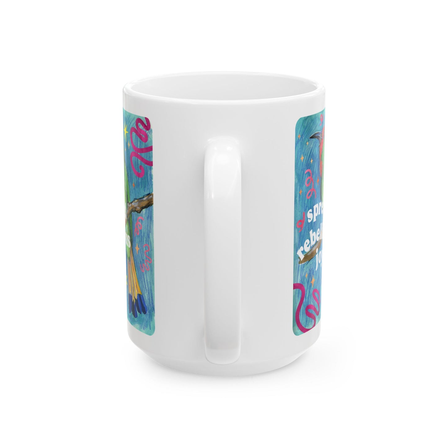 spread rebellious joy: feminist mug