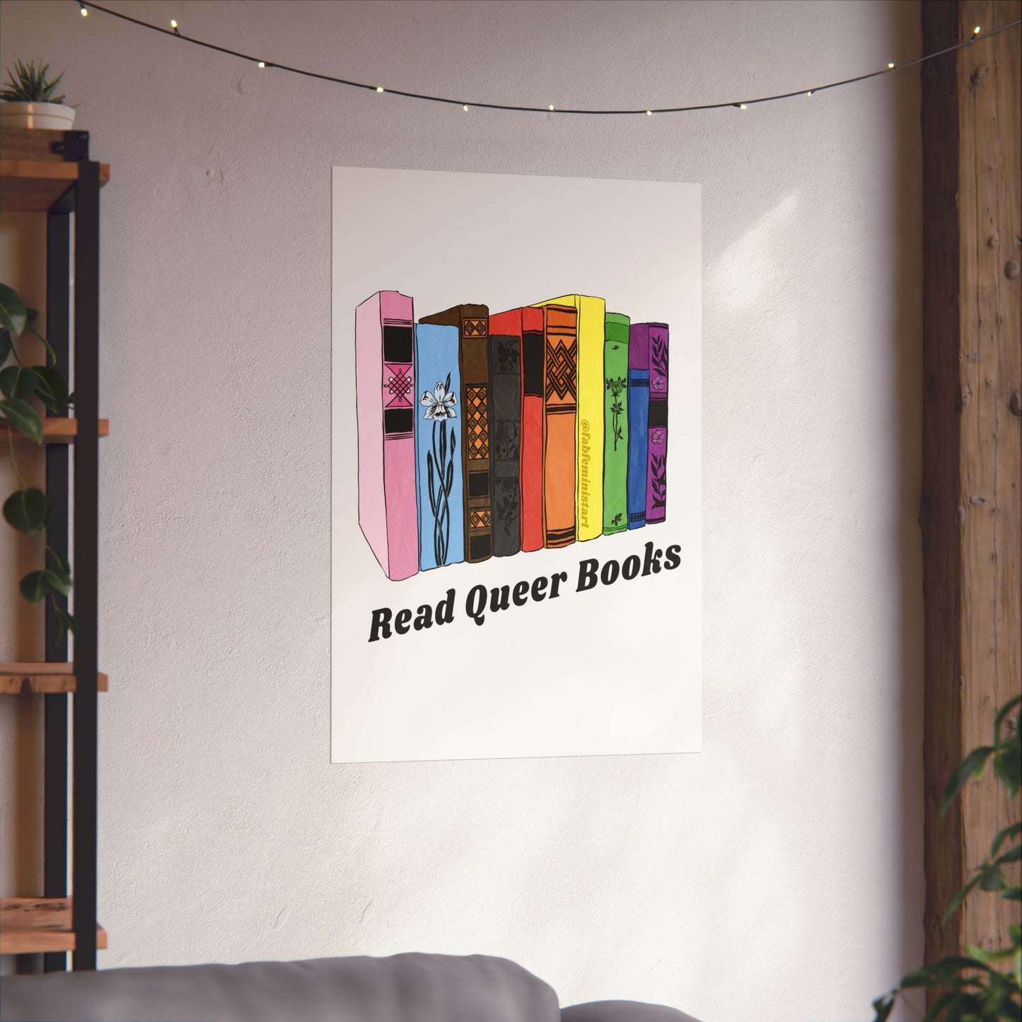 Read Queer Books: LGBTQ Pride Art Print