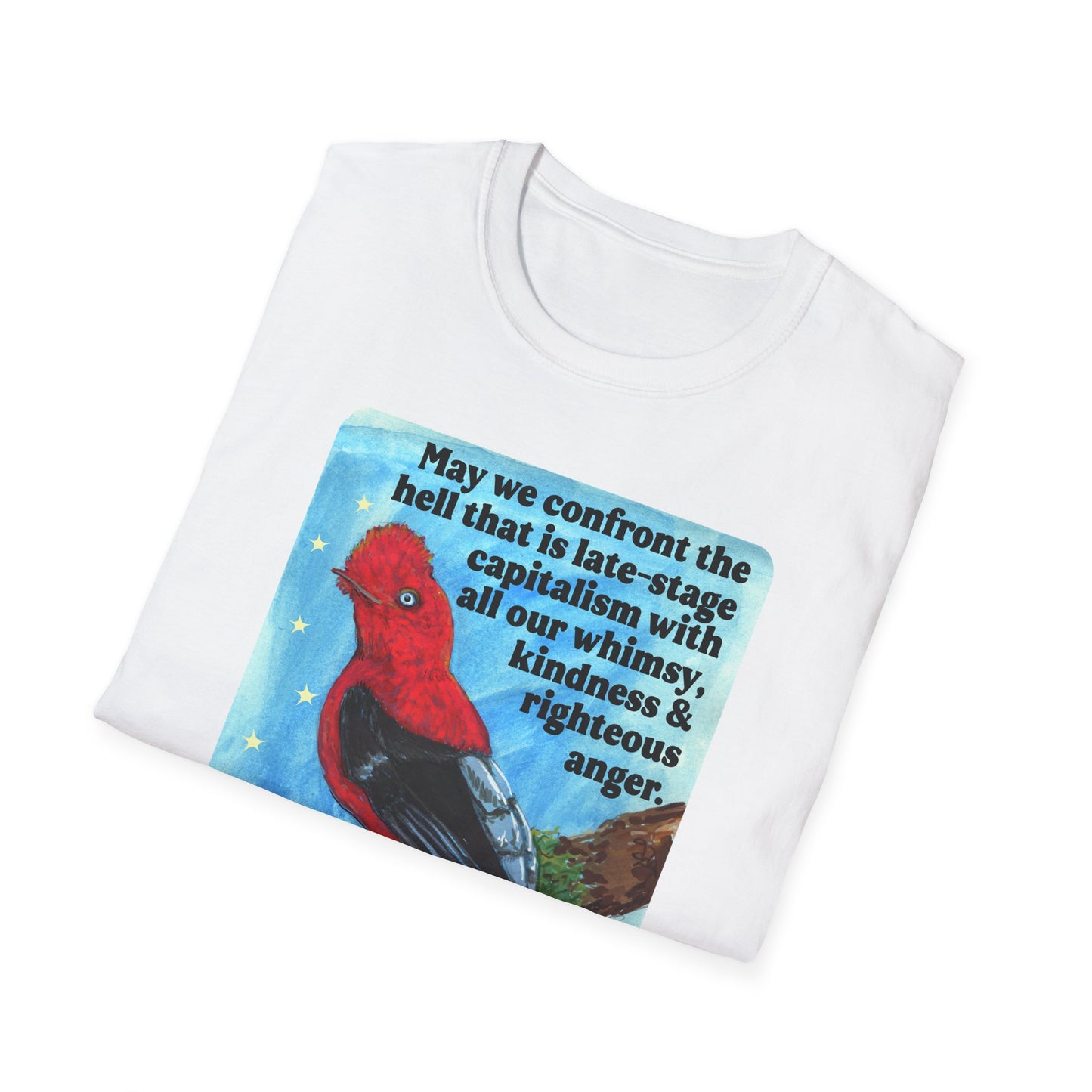 May we confront the hell that is late-stage capitalism with all our whimsy, kindness and righteous anger: feminist shirt