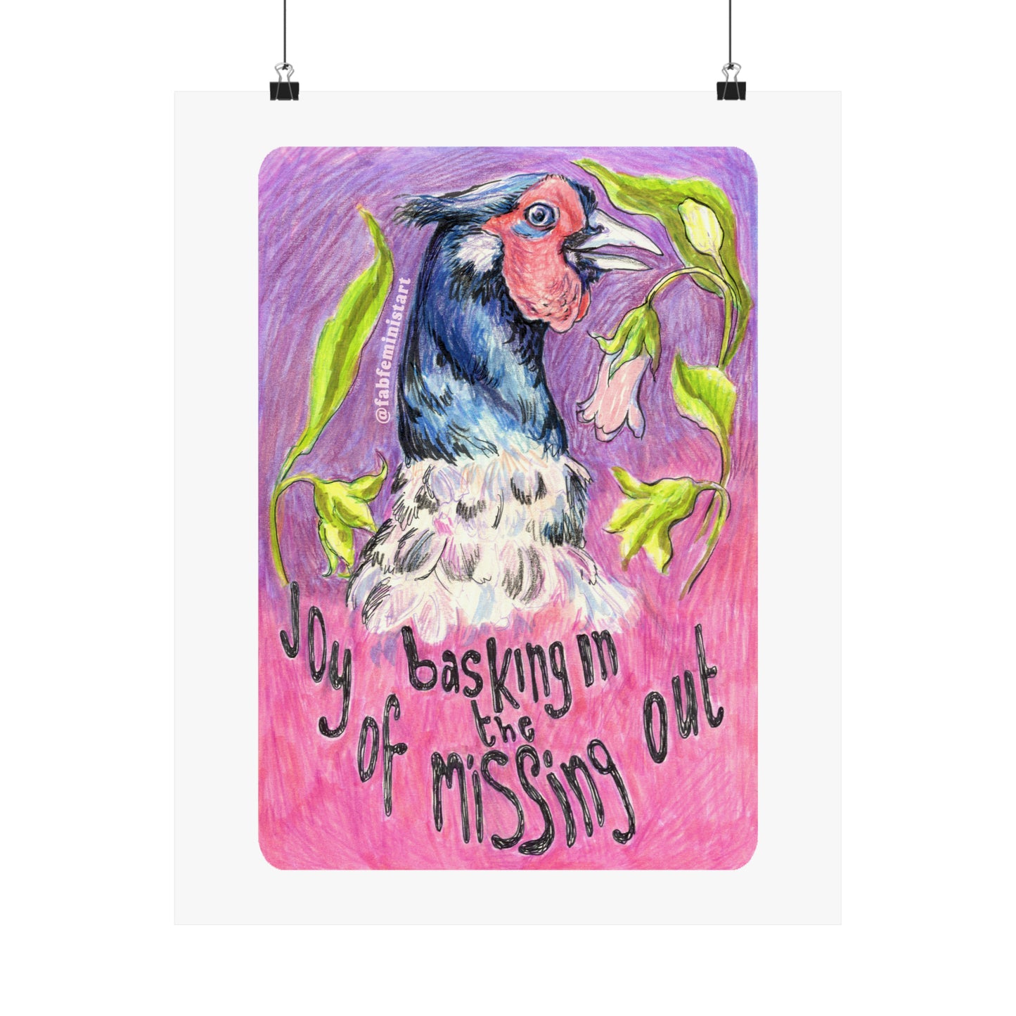 Basking In The Joy Of Missing Out: Mental Health Art Print