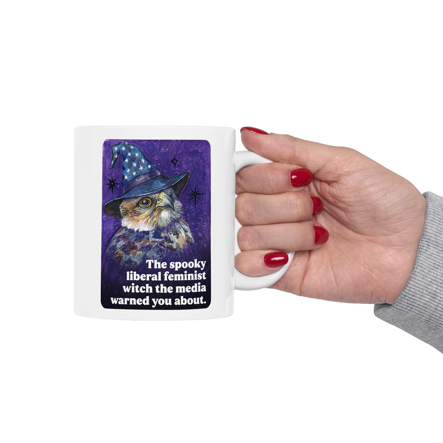 The spooky liberal feminist witch the media warned you about: feminist mug