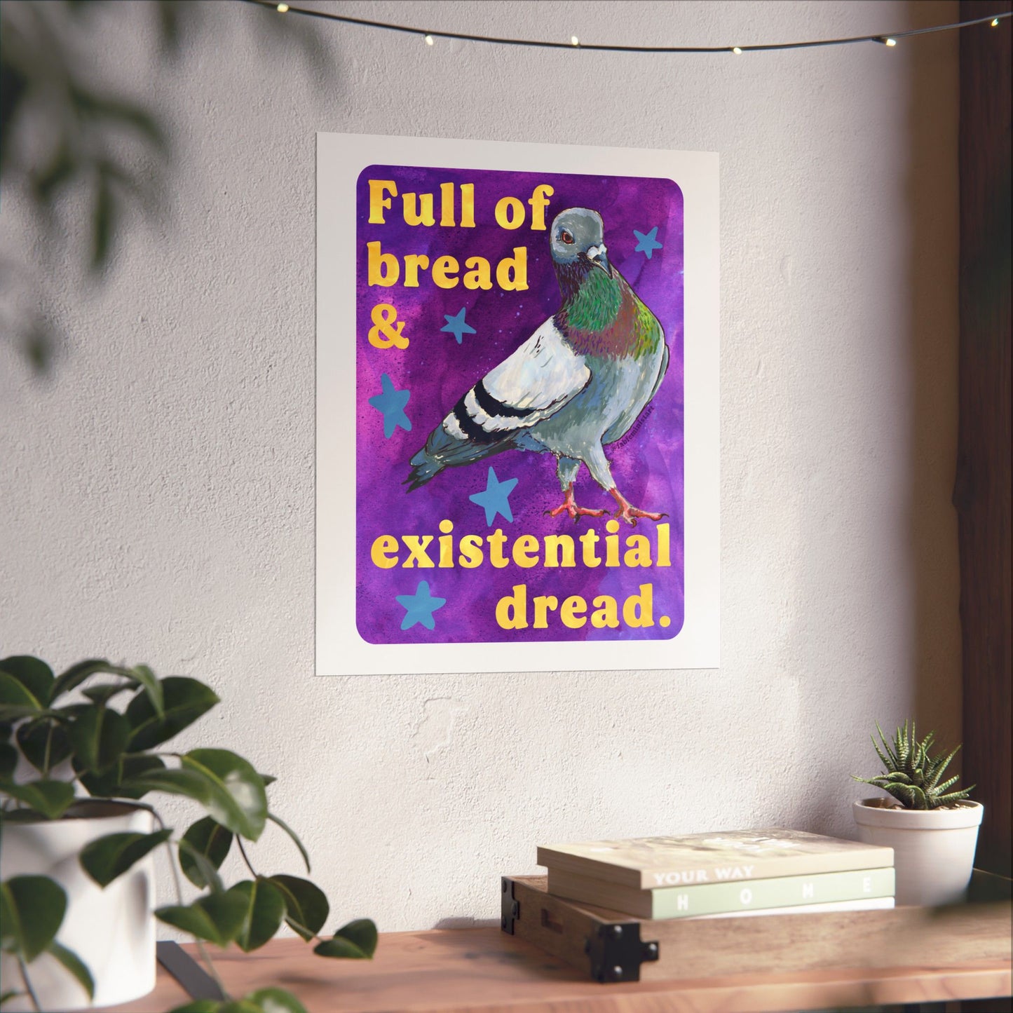 Full of Bread & Existential Dread: Pigeon Wall Art